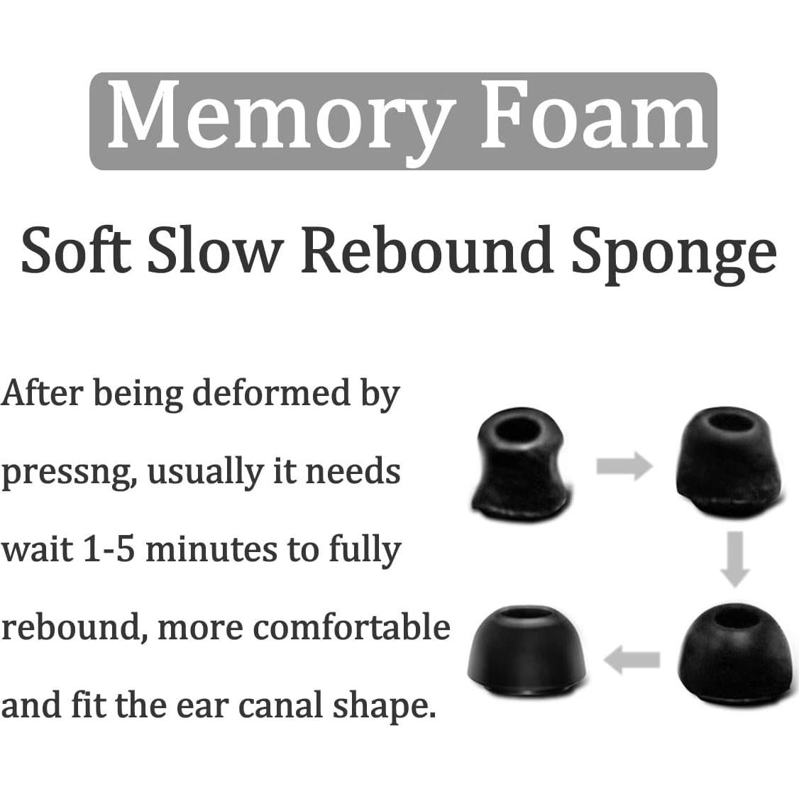 Consejos de Espuma de Memoria IiEXCEL para Bose QuietComfort II S/M/L