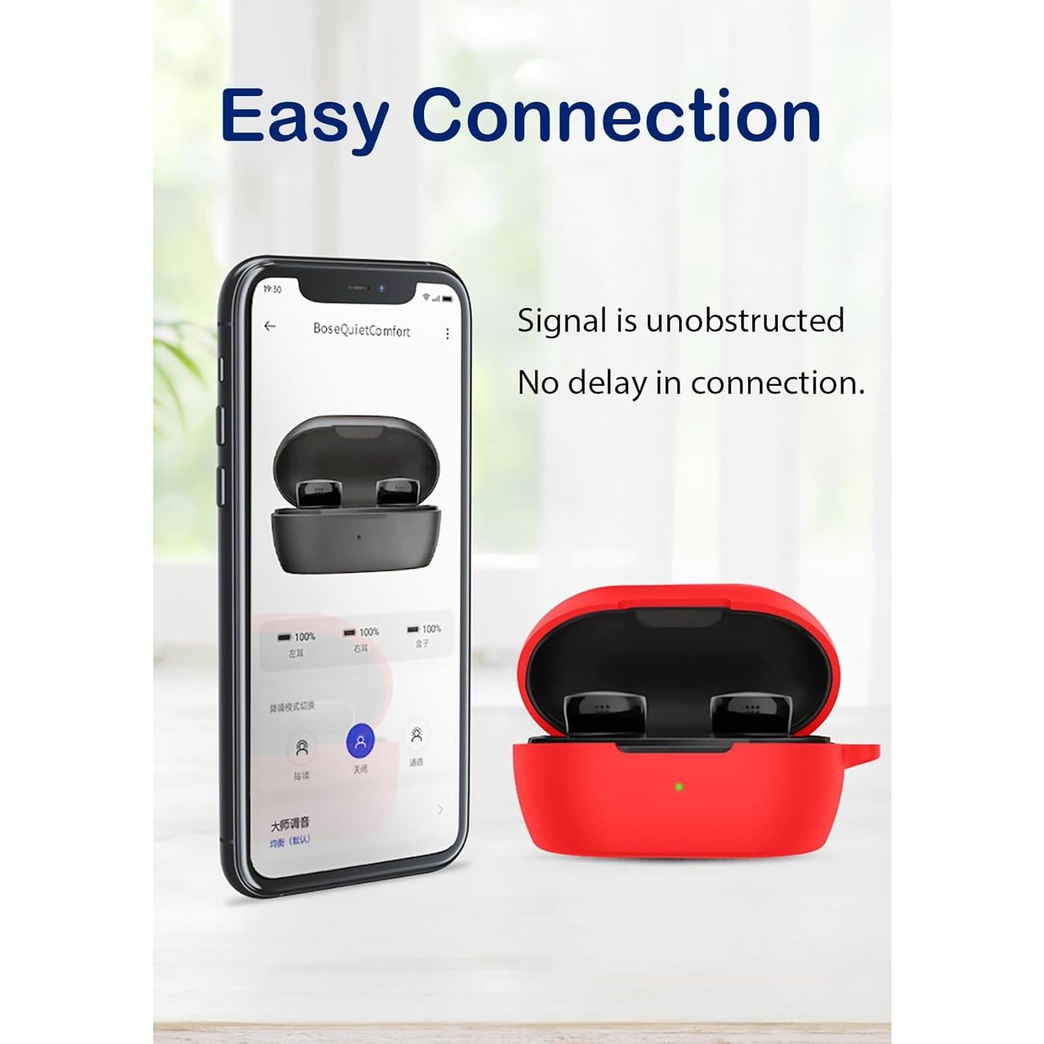 Funda de Silicona para Auriculares Bose QuietComfort 2024 - Negro