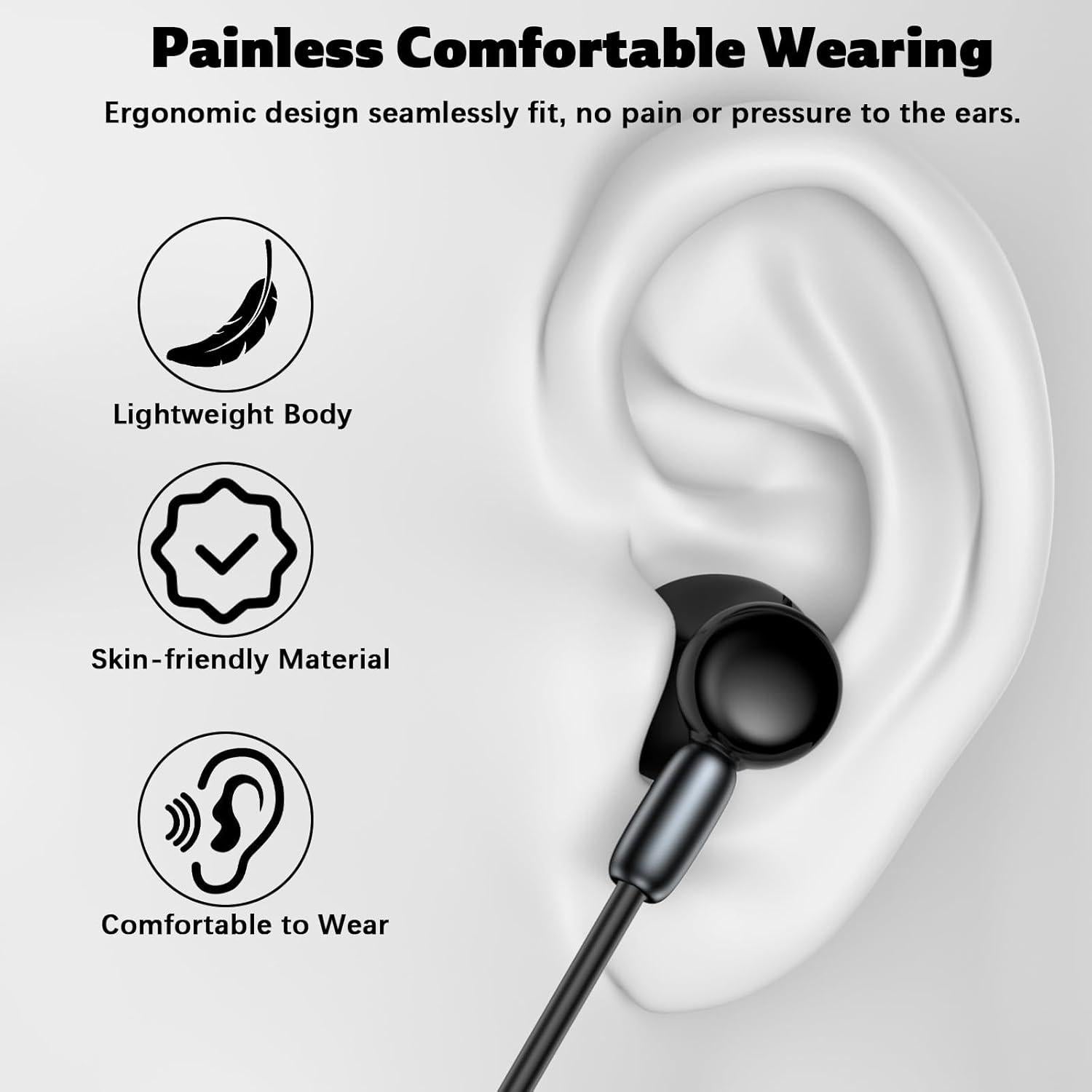 Auriculares In-Ear USB C TOPAUX con Cancelación de Ruido