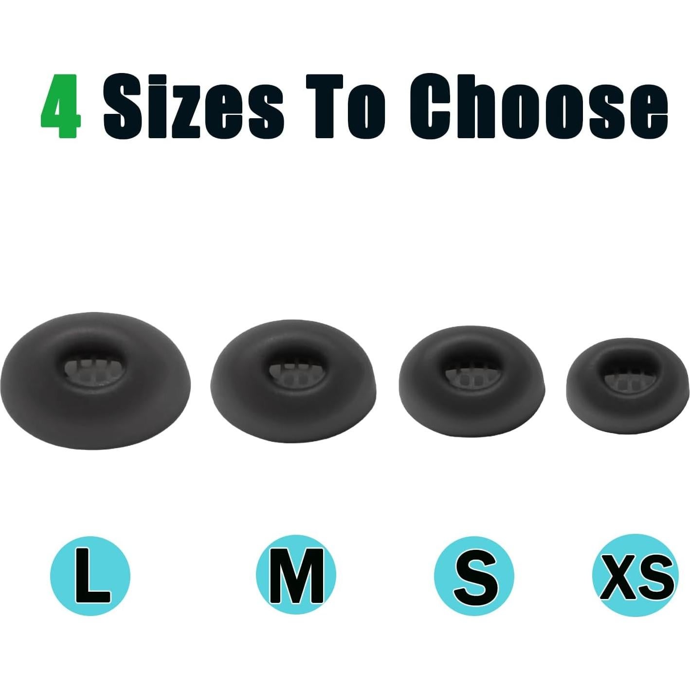 Puntas de Repuesto Silicona Jabra Elite 10 - 4 Pares Negro