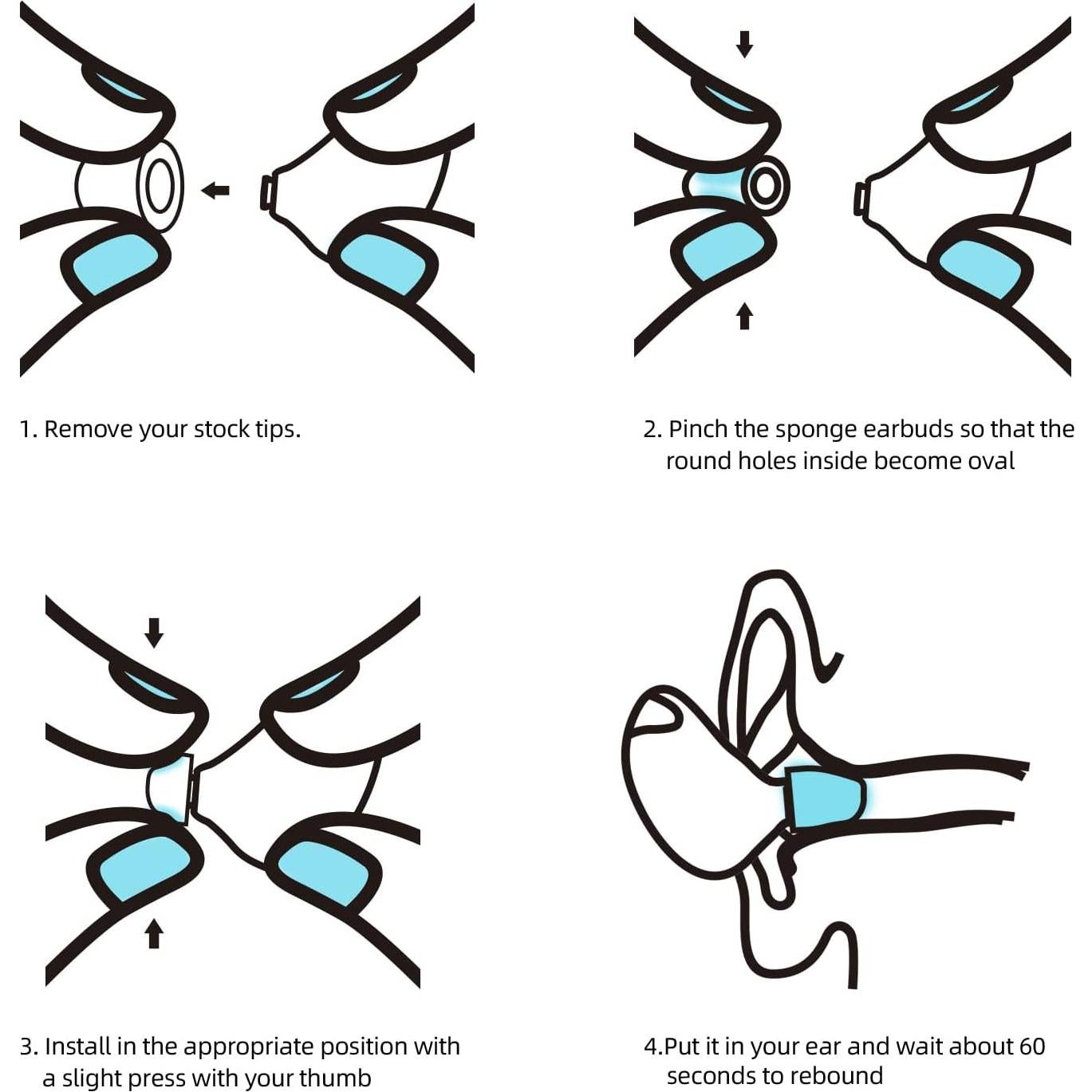 Memory Foam Ear Tips with Dust Mesh Compatible with Jabra Elite 10/10 GEN 2 True Wireless Earbuds, Anti-Slip Replacement Ear Tip, No Silicone Eartip Pain & Nonallergic, 3 Pairs (S/M/L, Black)