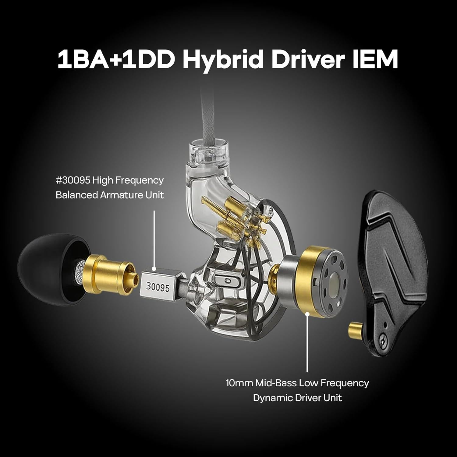 Auriculares In-Ear KZ ZSN PRO X HiFi 10mm Dual Driver Metal