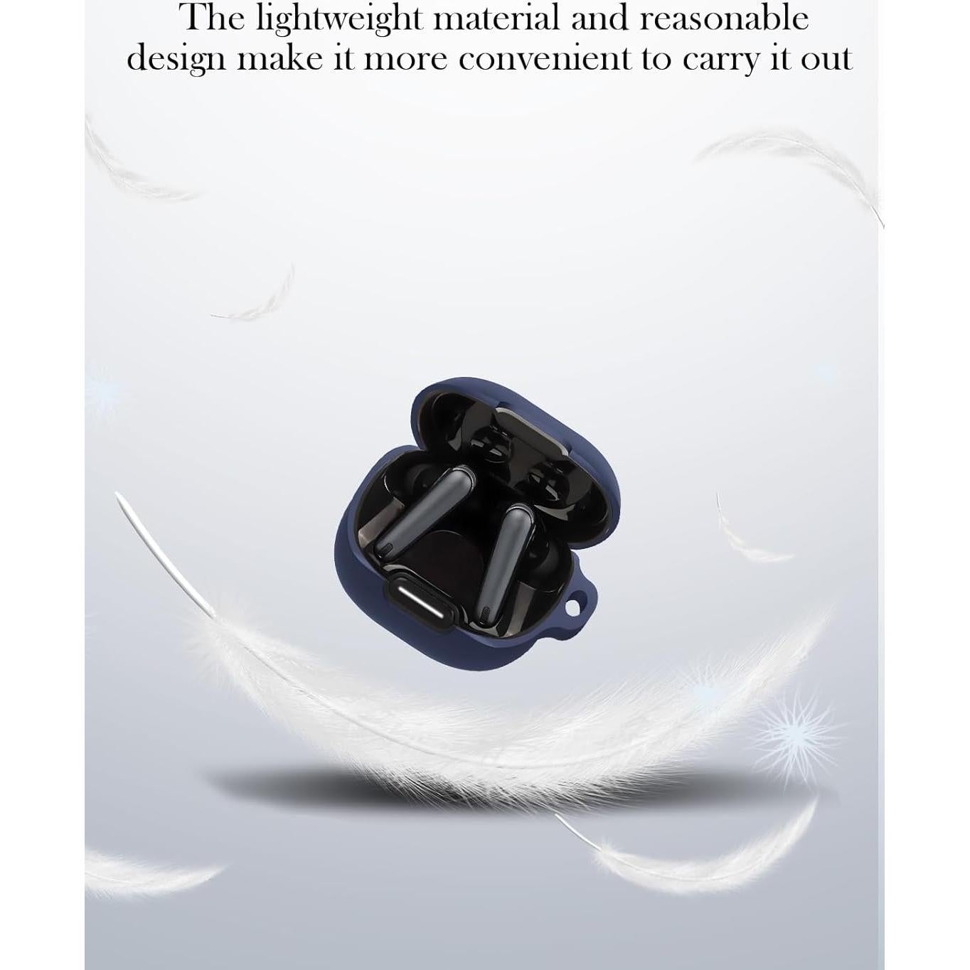 Funda de Silicona BOVUGAC para Anker Soundcore Liberty 4 NC Azul