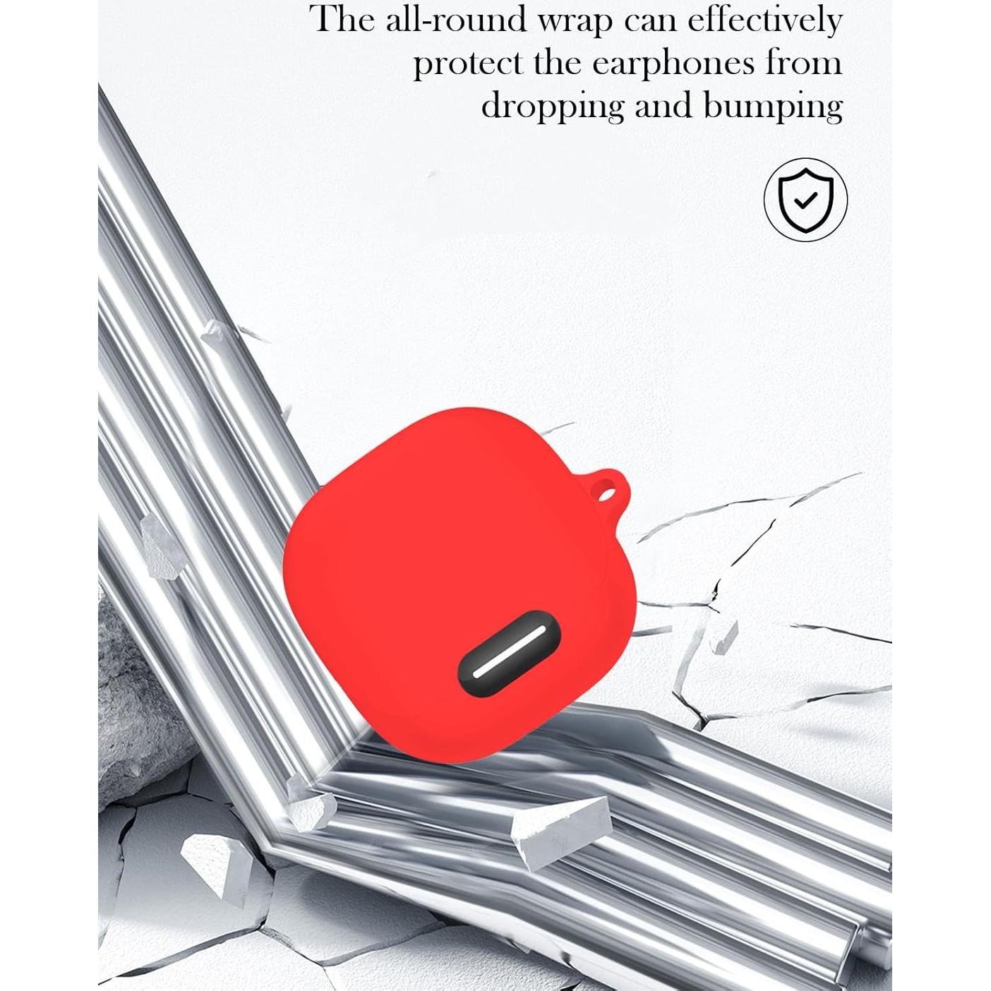 Funda de Silicona BOVUGAC para Anker Soundcore Liberty 4 NC - Rojo