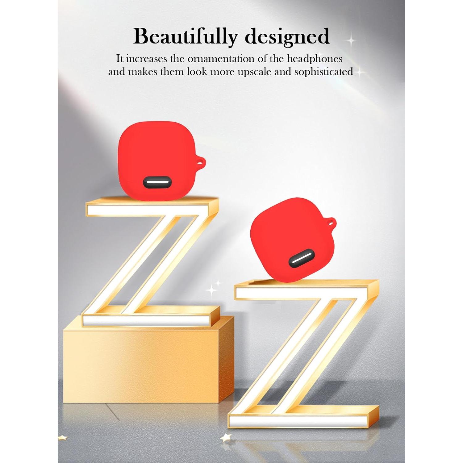 Funda de Silicona BOVUGAC para Anker Soundcore Liberty 4 NC - Rojo