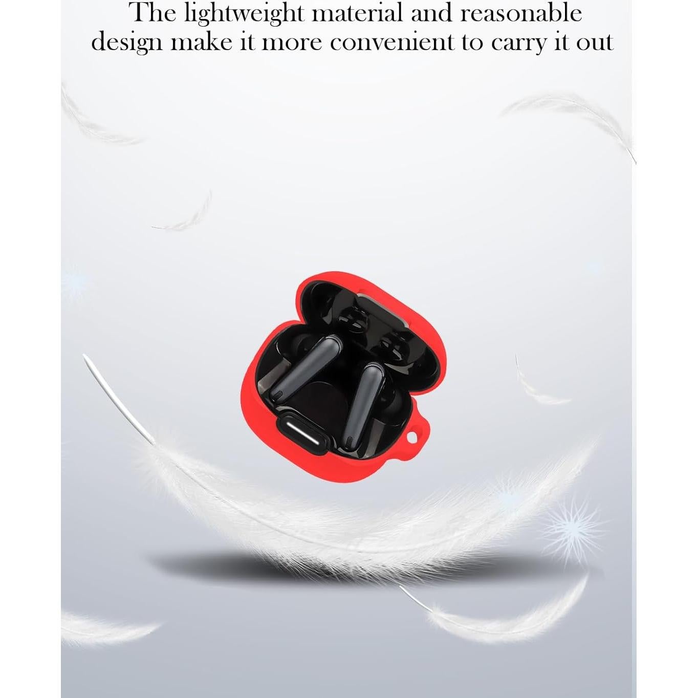 Funda de Silicona BOVUGAC para Anker Soundcore Liberty 4 NC - Rojo