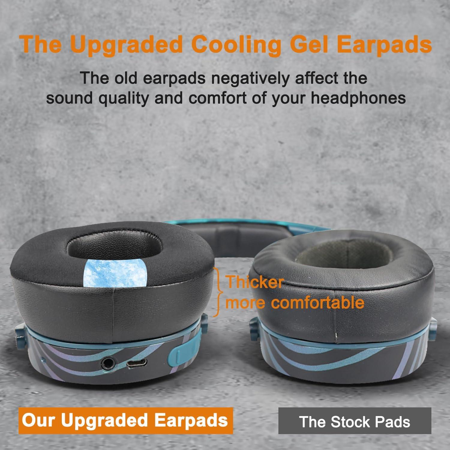 Almohadillas de Gel Refrigerante SOULWIT para Auriculares Skullcandy Hesh 3/ANC/Evo - Negro