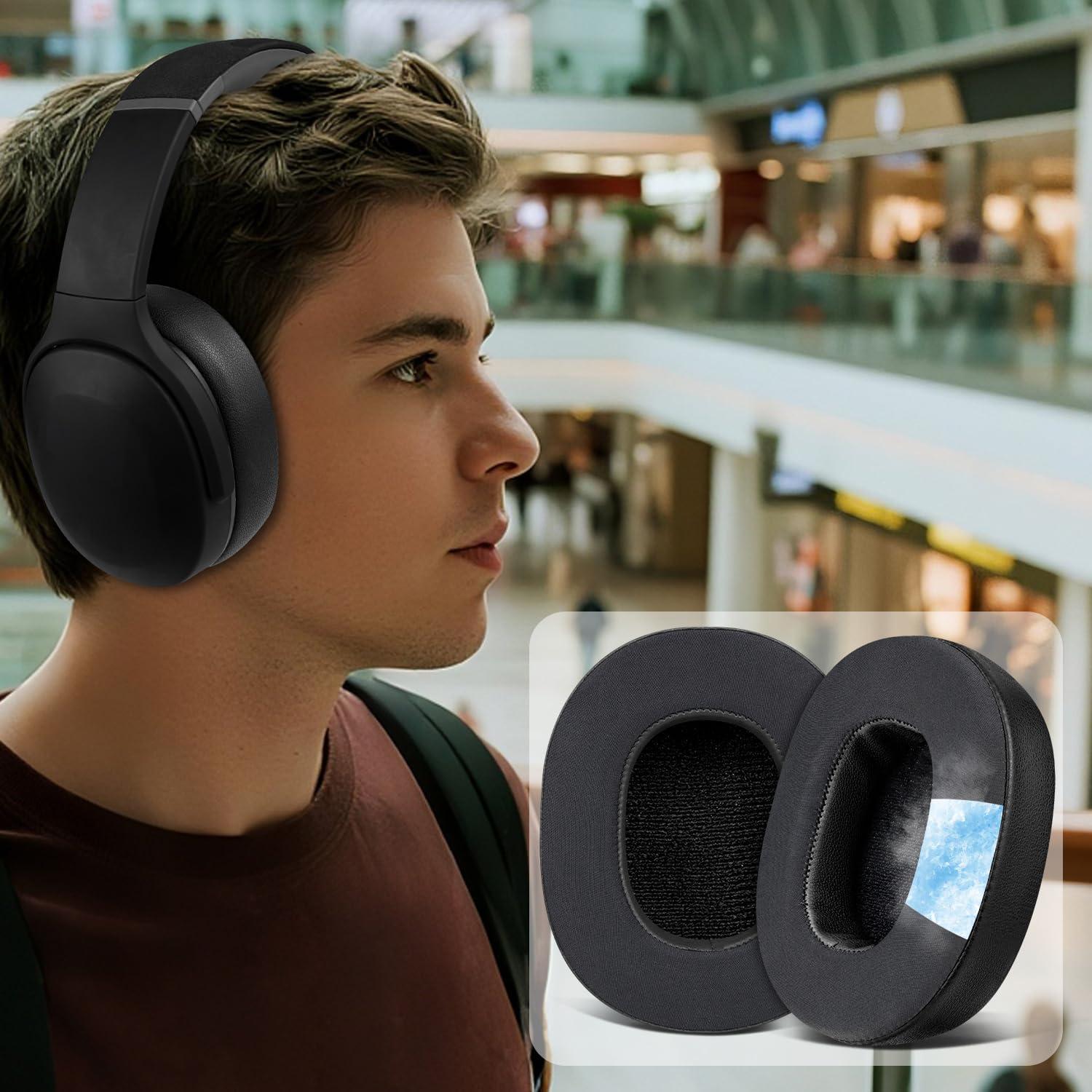 Almohadillas de Gel Refrigerante SOULWIT para Auriculares Skullcandy Hesh 3/ANC/Evo - Negro