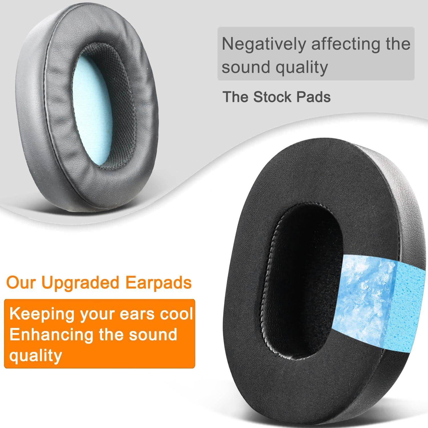 Almohadillas de Gel Refrigerante SOULWIT para Auriculares Skullcandy Hesh 3/ANC/Evo - Negro