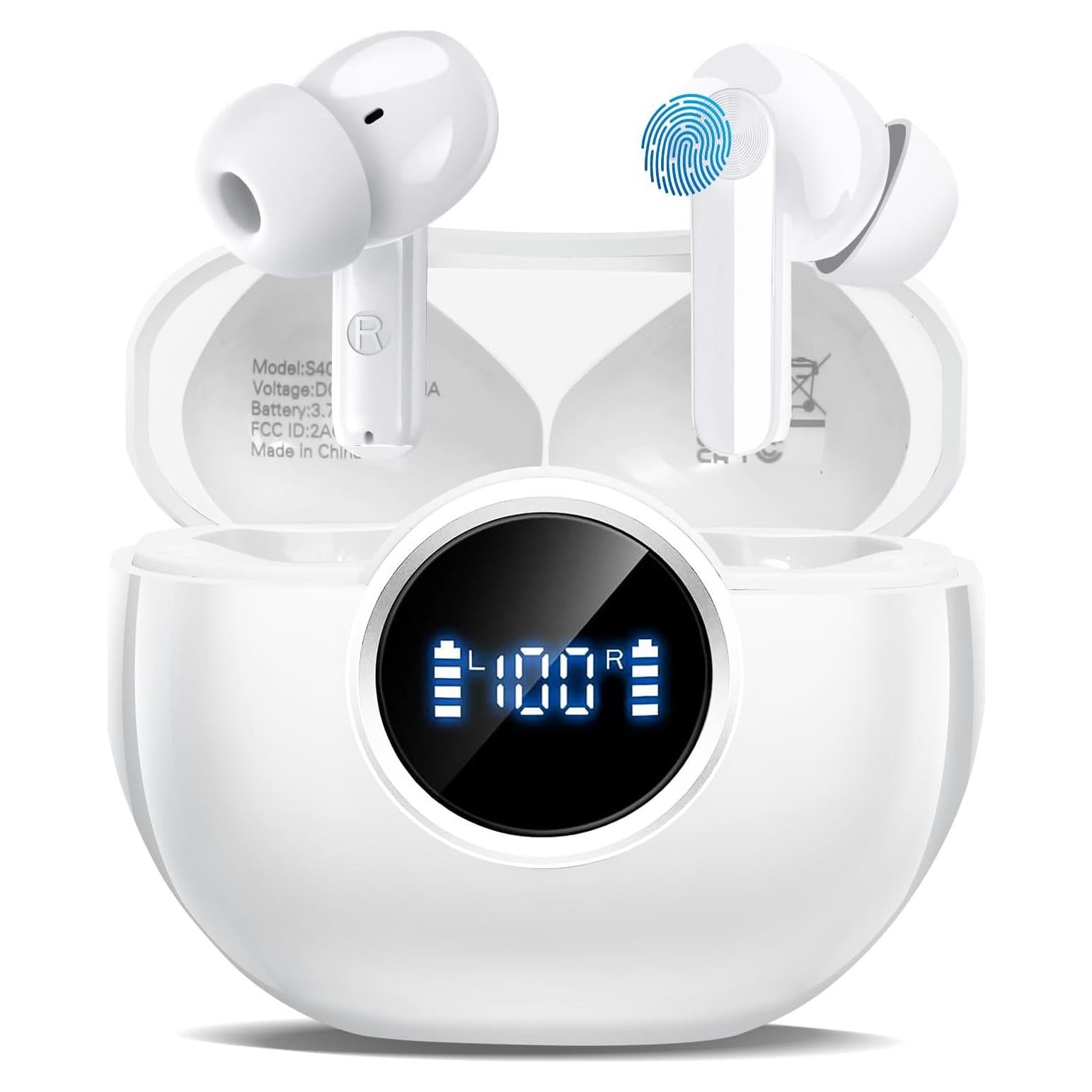 Auriculares Inalámbricos BUABMEQ S40 Bluetooth 5.4 con 48H Reproducción