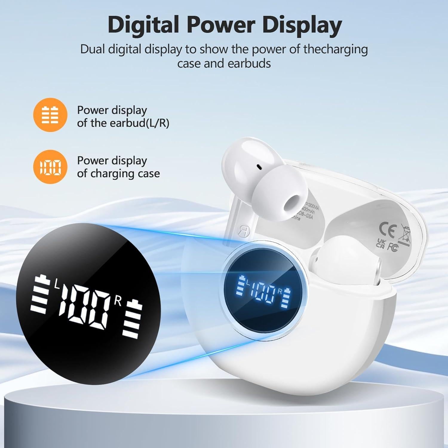 Auriculares Inalámbricos BUABMEQ S40 Bluetooth 5.4 con 48H Reproducción