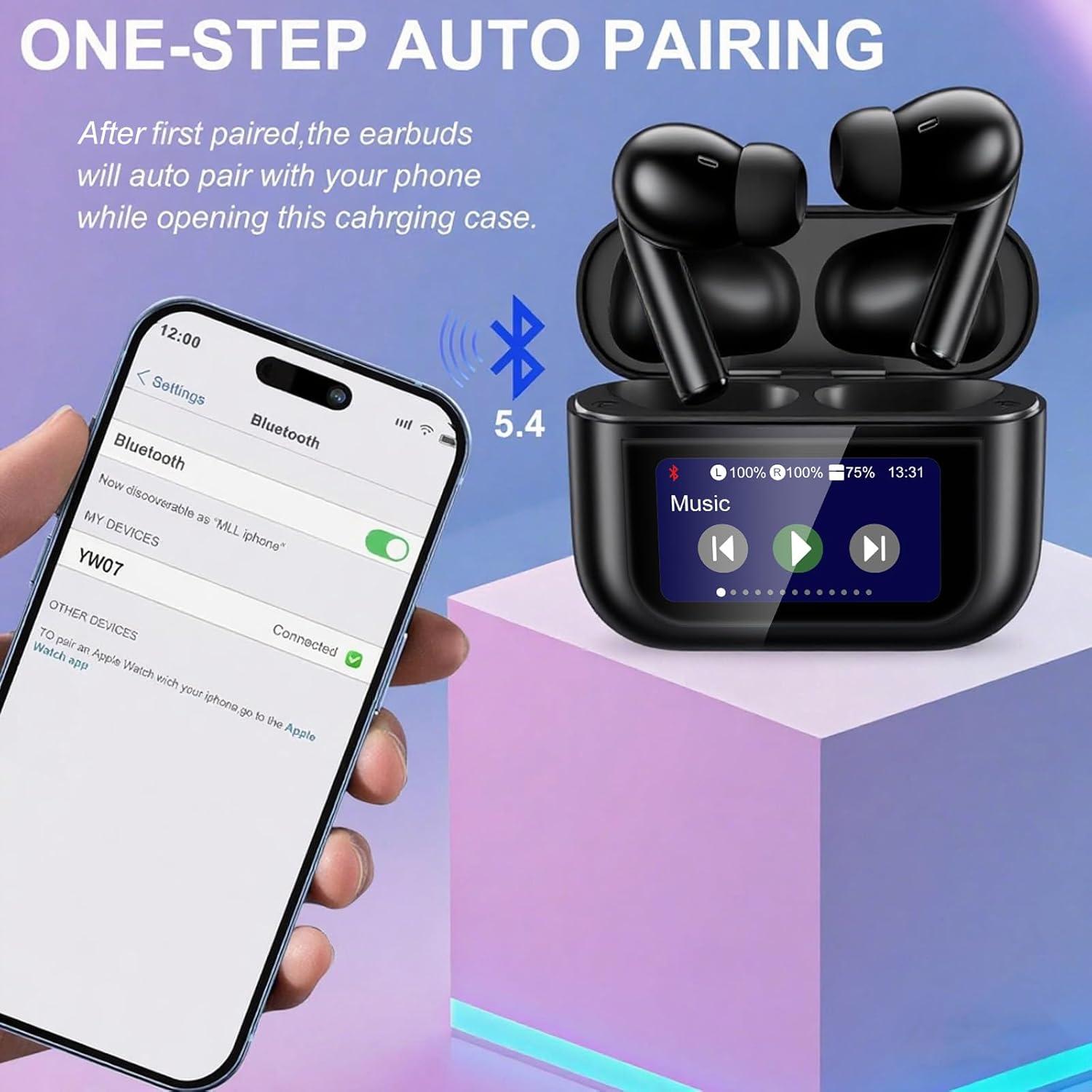 Auriculares Inalámbricos Binineew YW07 Bluetooth 5.4 ANC 40H