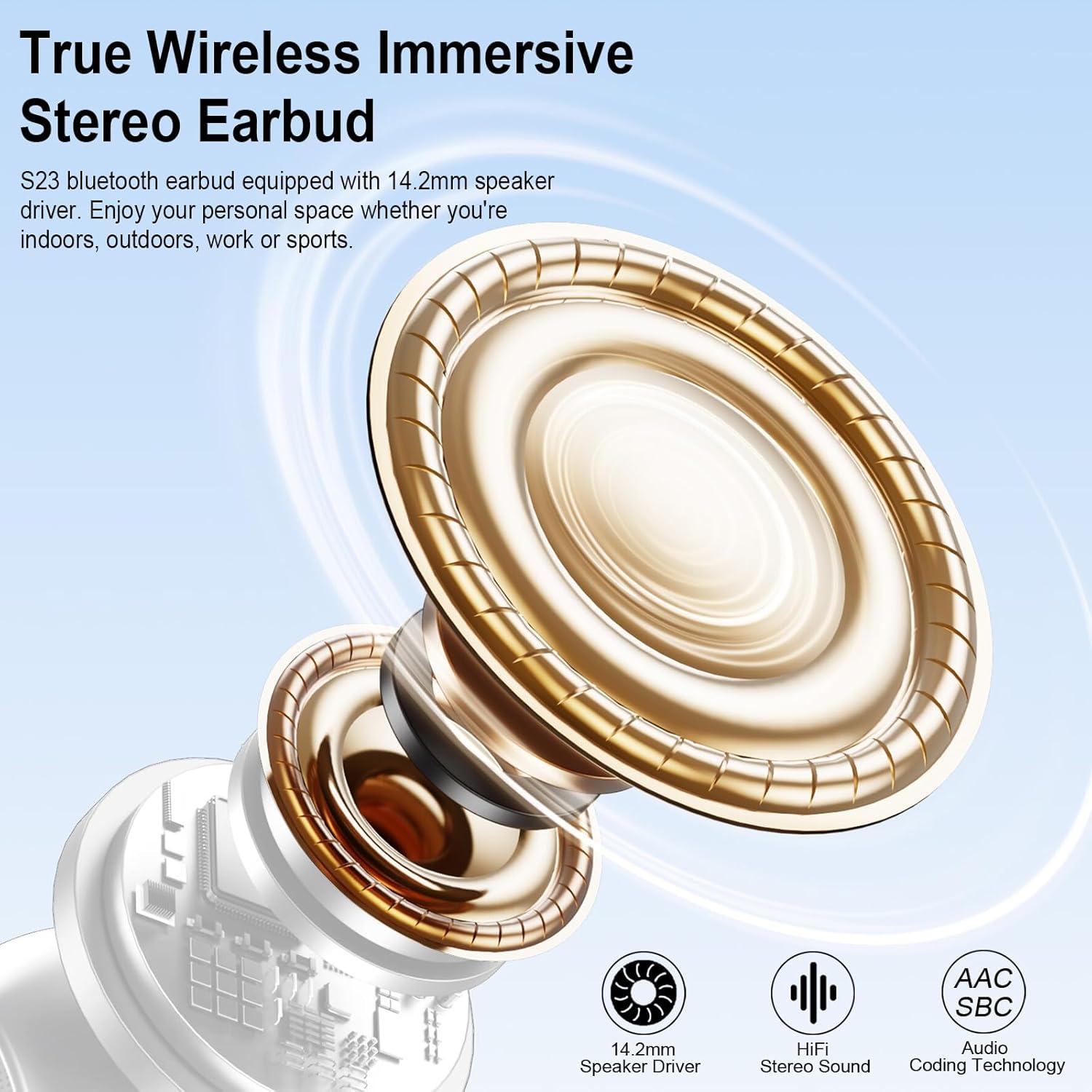 Auriculares Inalámbricos Motost S23 Bluetooth 5.3 HiFi 40H IP7