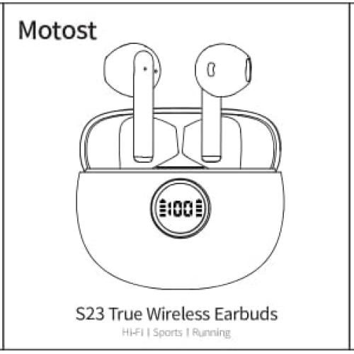Auriculares Inalámbricos Motost S23 Bluetooth 5.3 HiFi 40H IP7