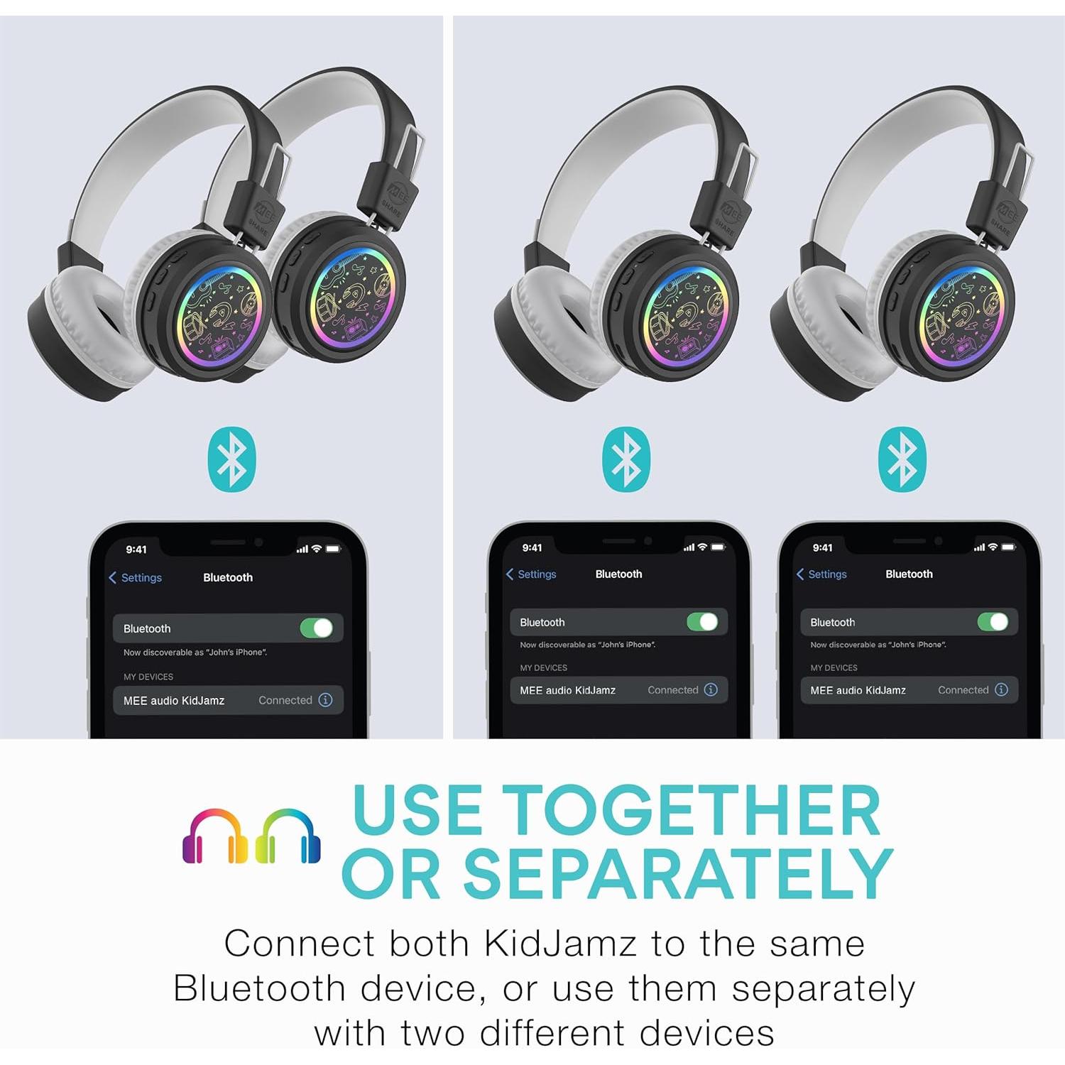 Auriculares Bluetooth KidJamz KJ55BT para Niños 2-Pack