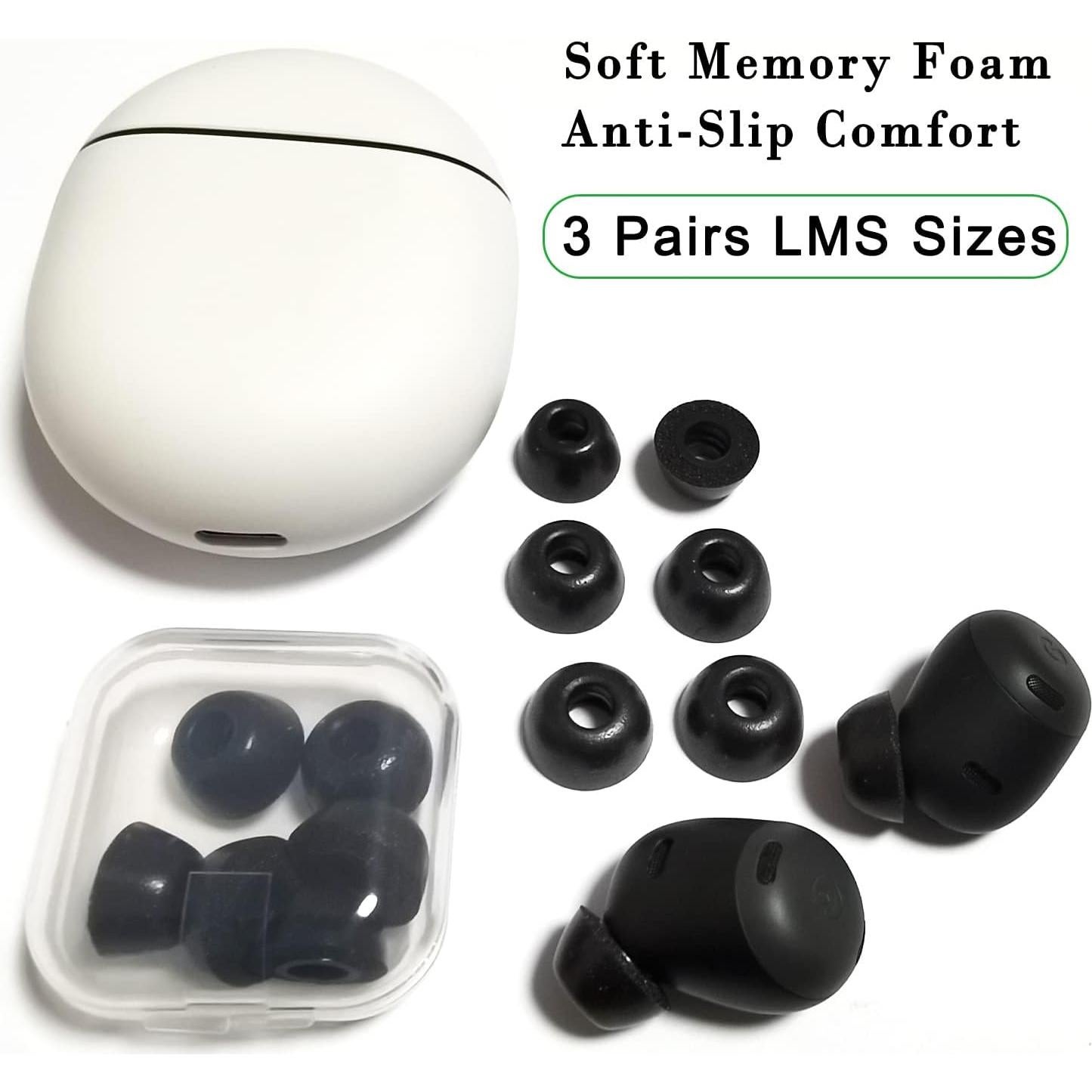 Consejos de espuma viscoelástica Mijusun para Google Pixel Buds Pro - 3 pares