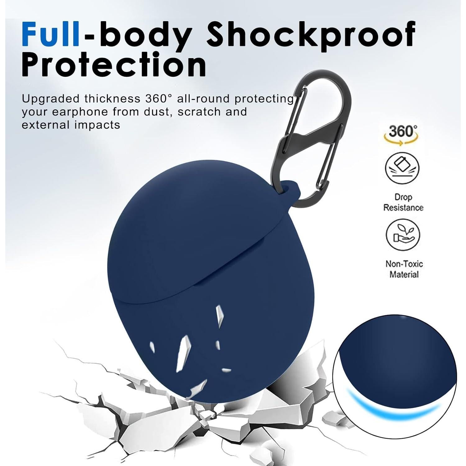 Funda Protectora Silicona LDSXAY para Google Pixel Buds Pro 2022/2024