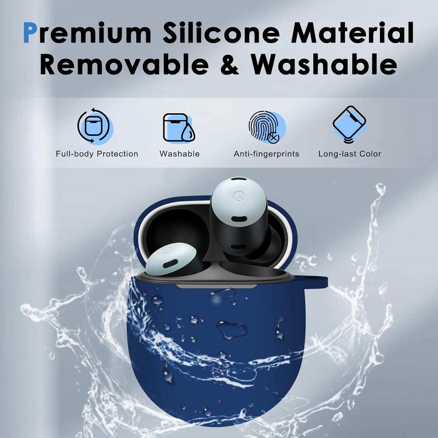 Funda Protectora Silicona LDSXAY para Google Pixel Buds Pro 2022/2024