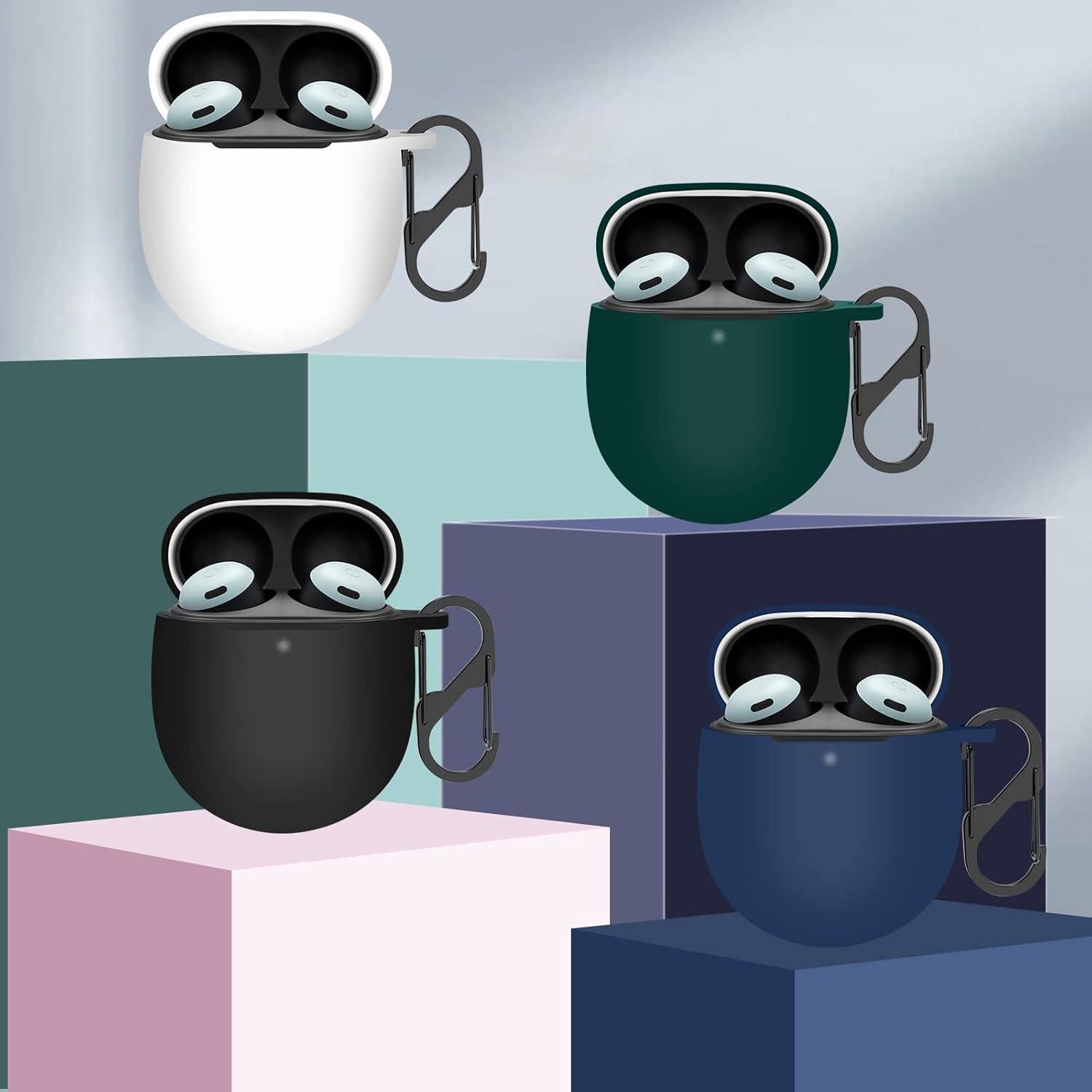 Funda Protectora Silicona LDSXAY para Google Pixel Buds Pro 2022/2024