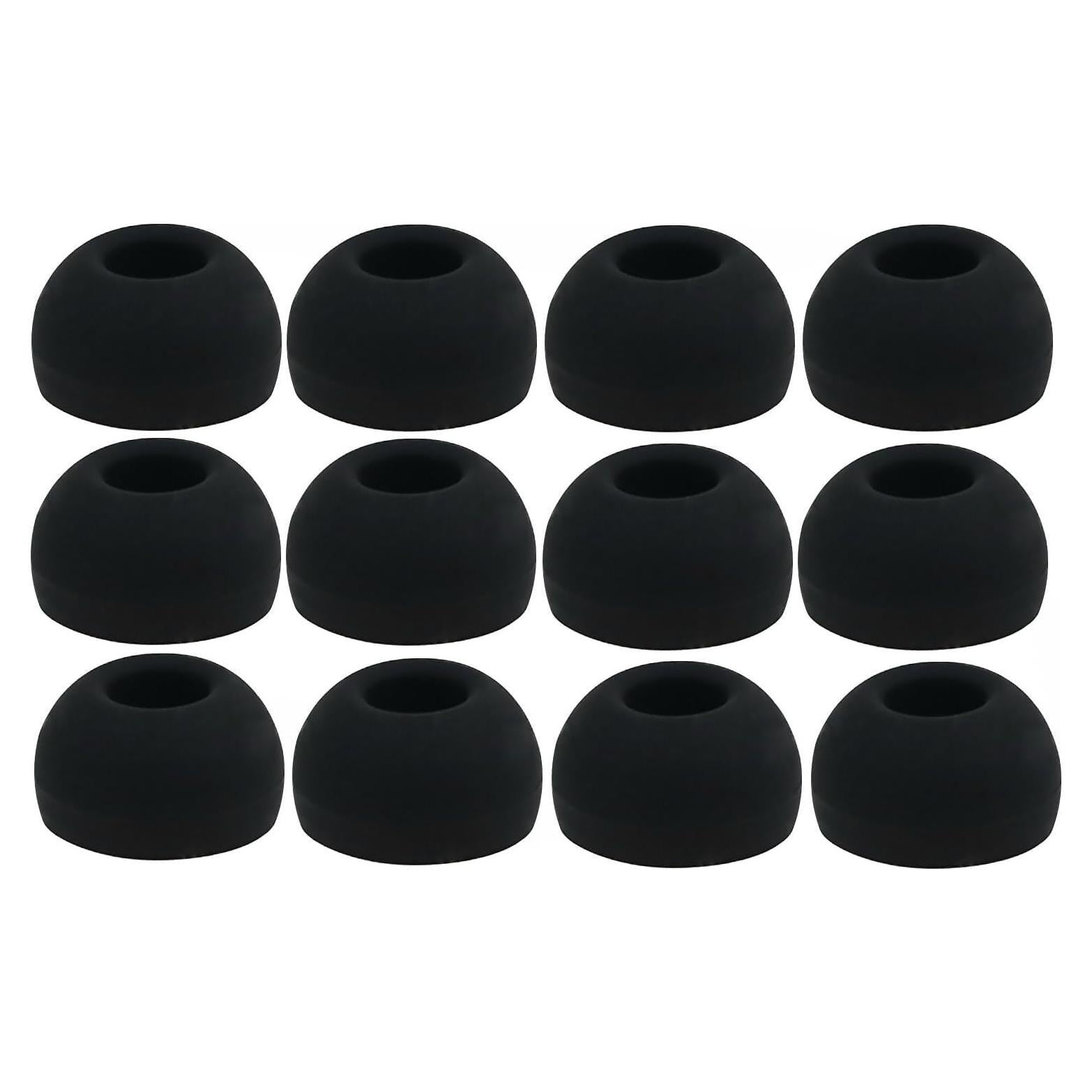 12 Puntas de Oído Negras Reemplazo Grande L para Auriculares
