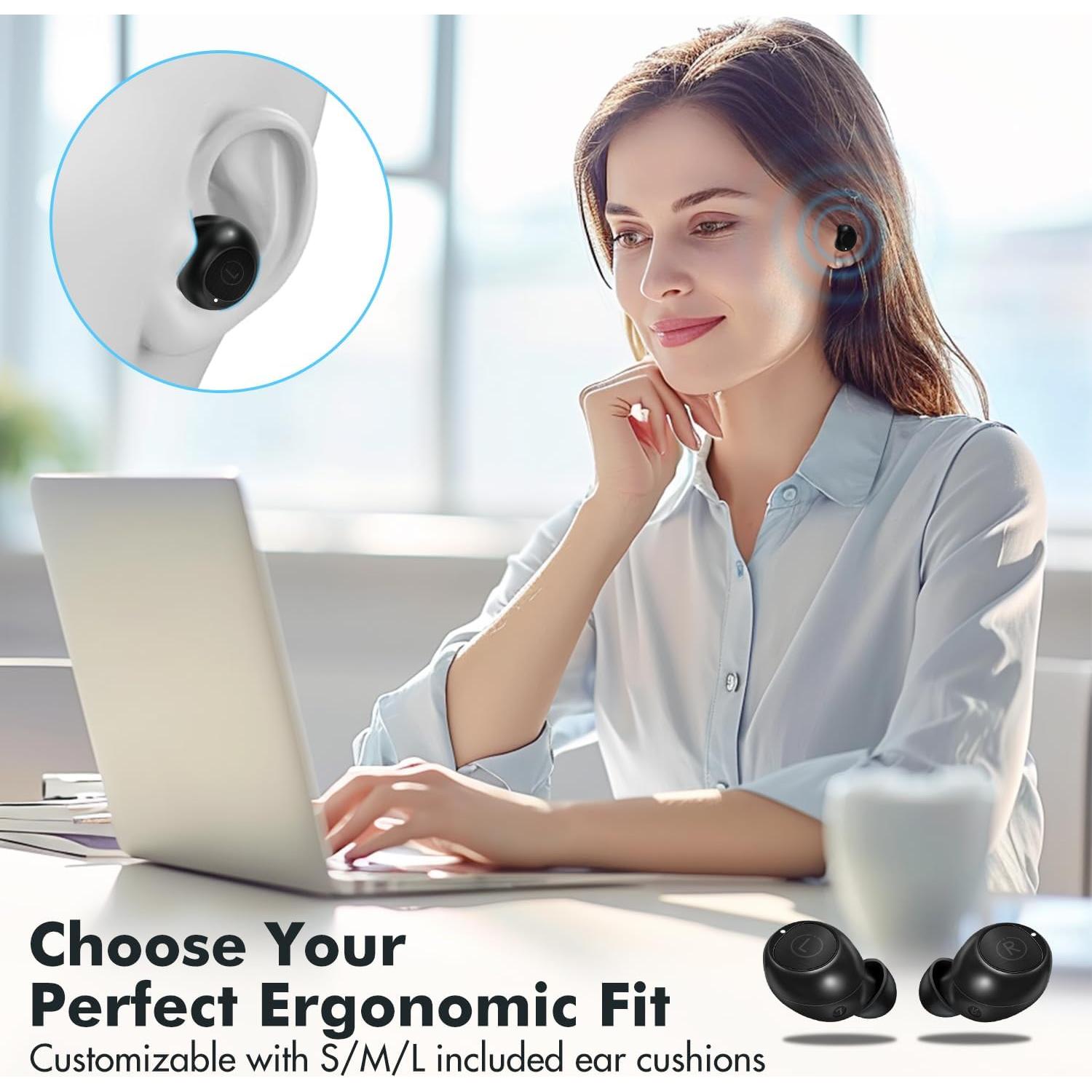 Mini Auriculares Inalámbricos E-filliate TRAVEL DEPOT, Bluetooth, IPX4