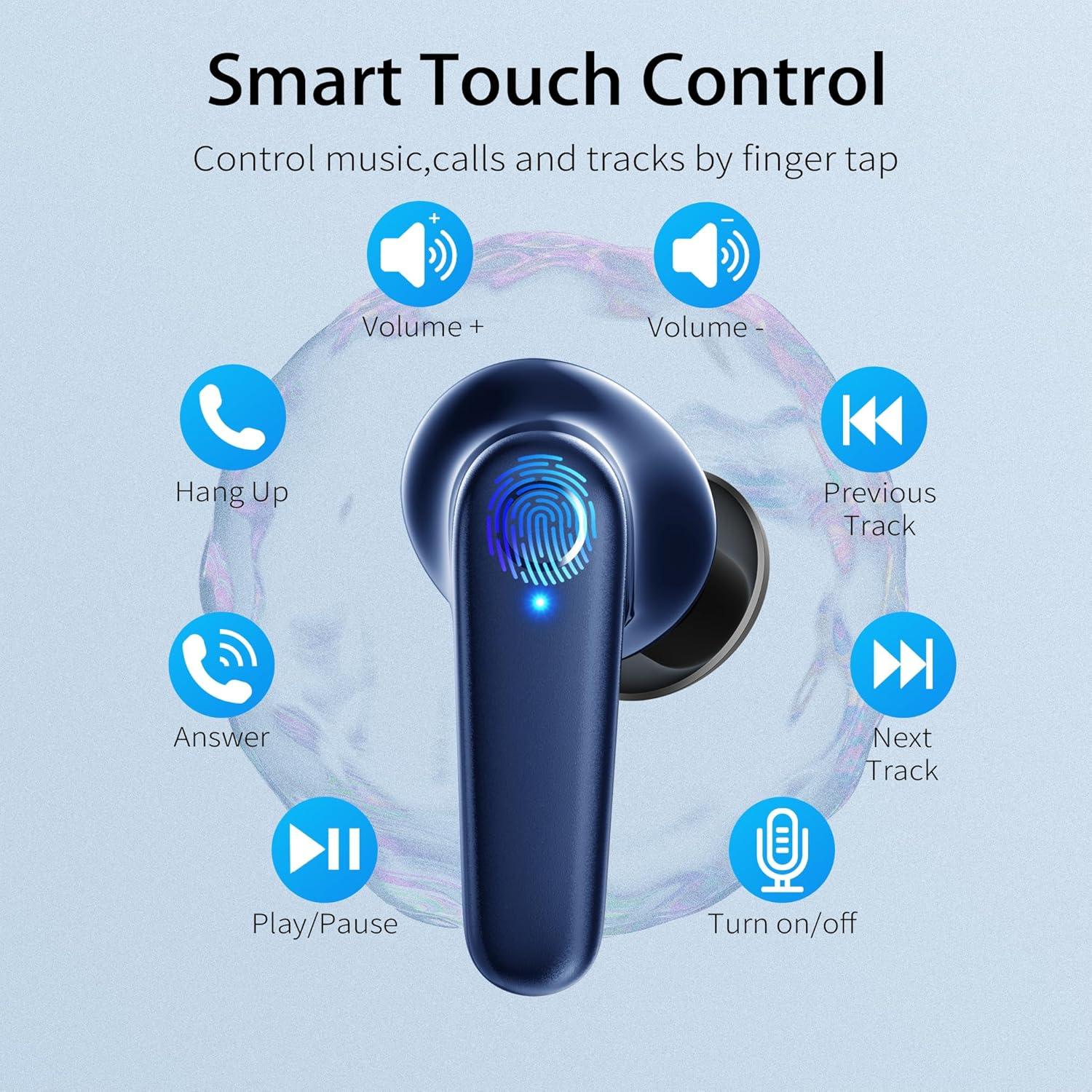 Auriculares Inalámbricos Redpepper N9i Bluetooth 5.3 60H Azul