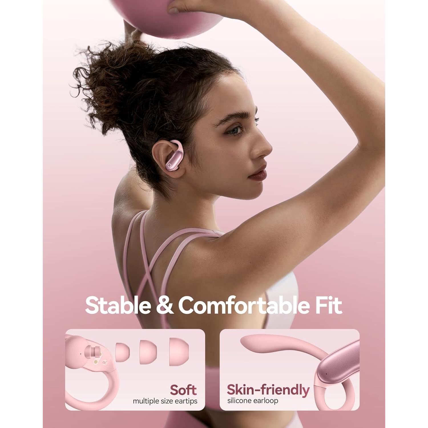 Auriculares Inalámbricos GNMN V7 Bluetooth 5.3 IPX7 Rosa