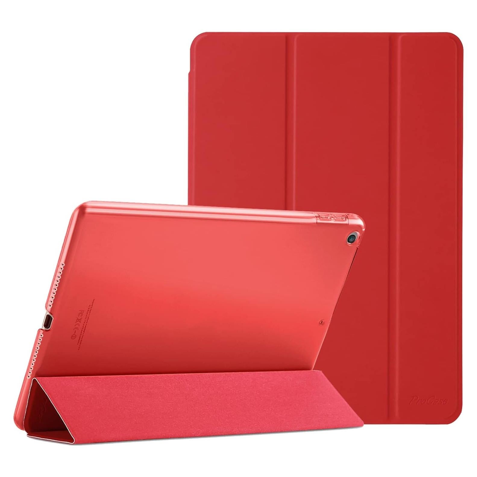 Funda ProCase para iPad 9.7" 2018/2017 Ultra Delgada Roja