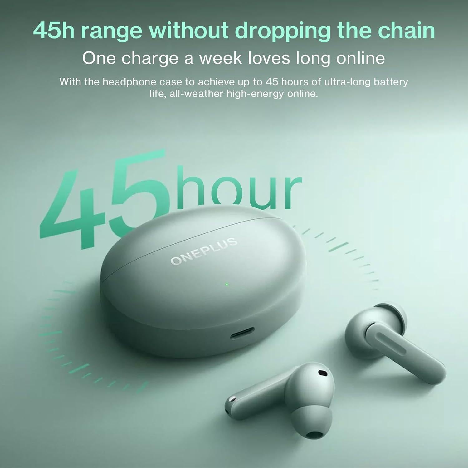 OnePlus Buds 4 Auriculares Inalámbricos con ANC y 45h Batería