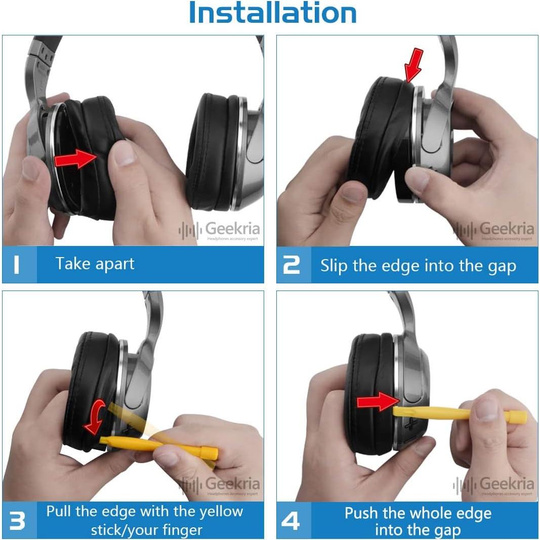 Almohadillas de Reemplazo Geekria para Auriculares Skullcandy Hesh 2