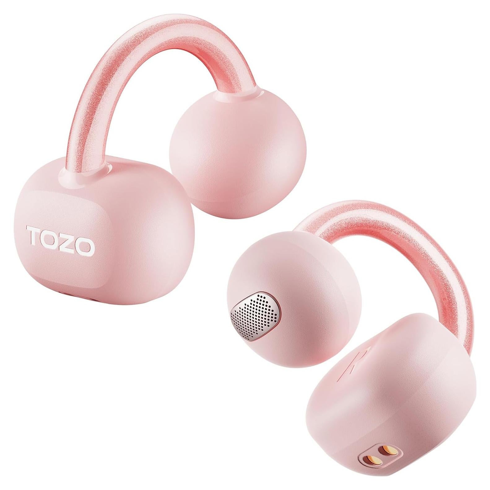 Auriculares Inalámbricos TOZO OpenEarRing Rosa Bluetooth 5.4