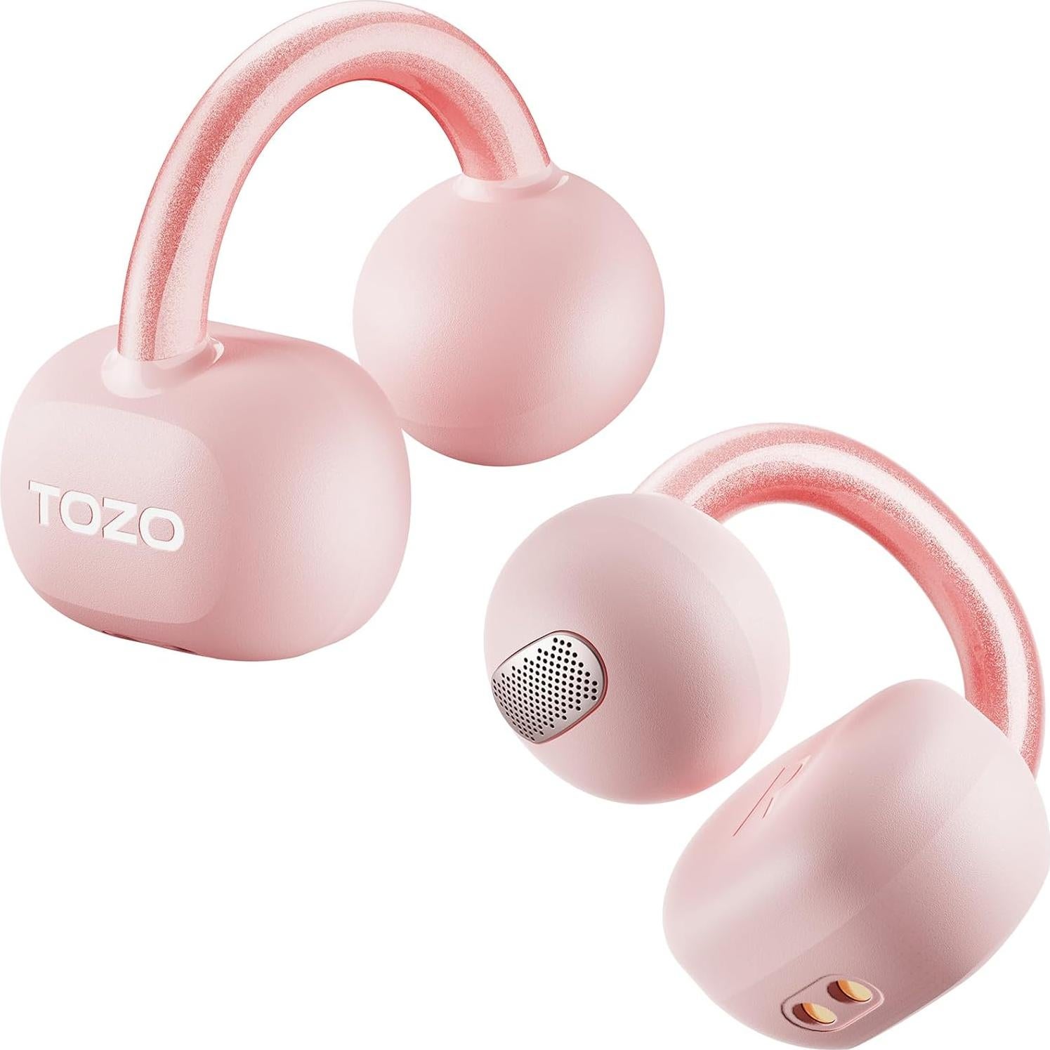 Auriculares Inalámbricos TOZO OpenEarRing Rosa Bluetooth 5.4