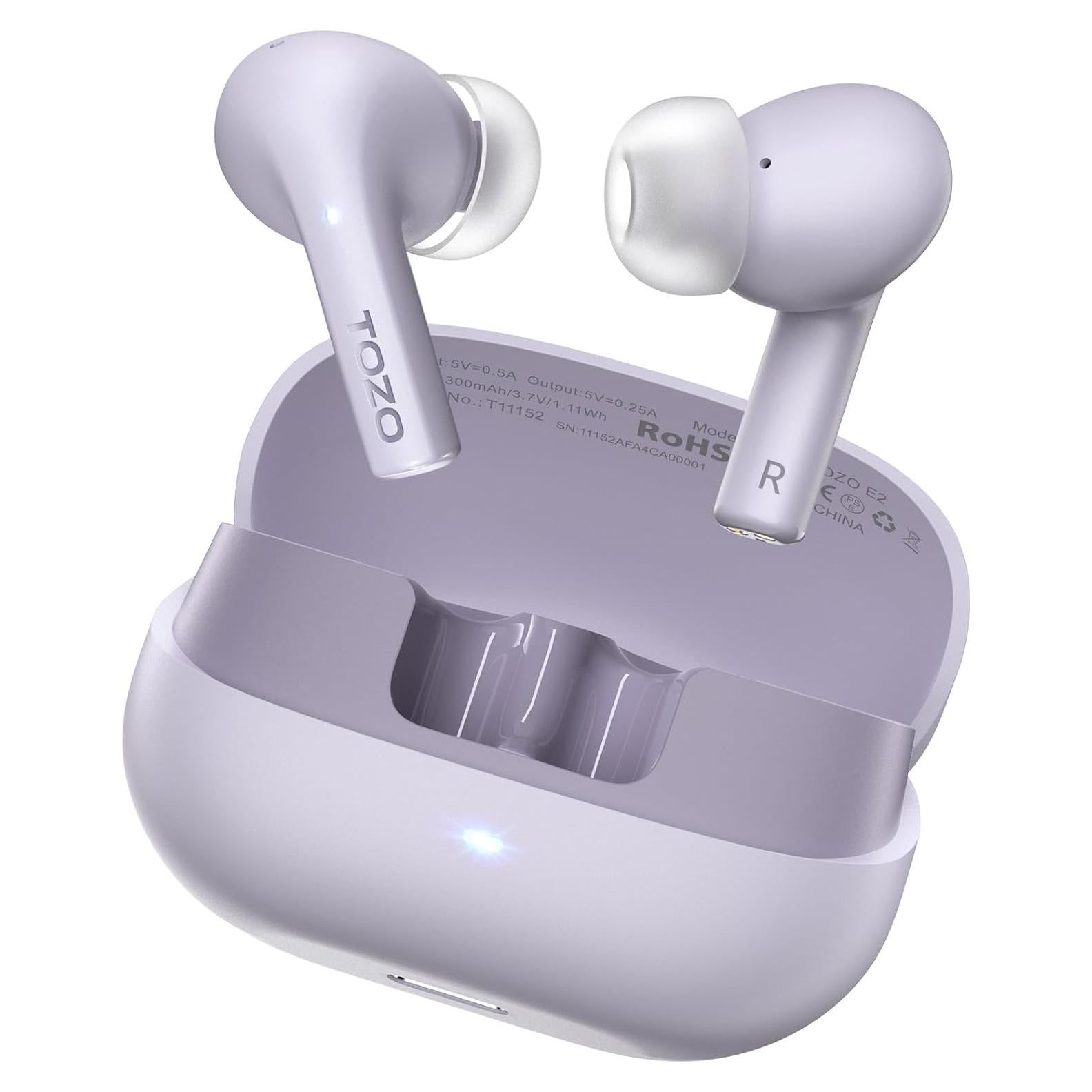 Auriculares Inalámbricos TOZO E2 Bluetooth 5.3 con Cancelación de Ruido