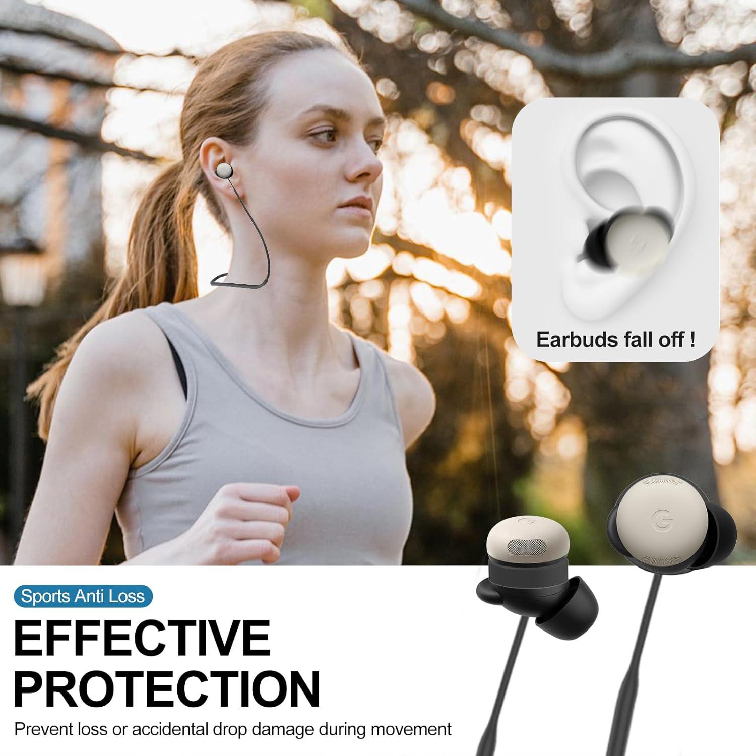 Correa Antipérdida Silicona Suave PUCGUE para Pixel Buds Pro 2