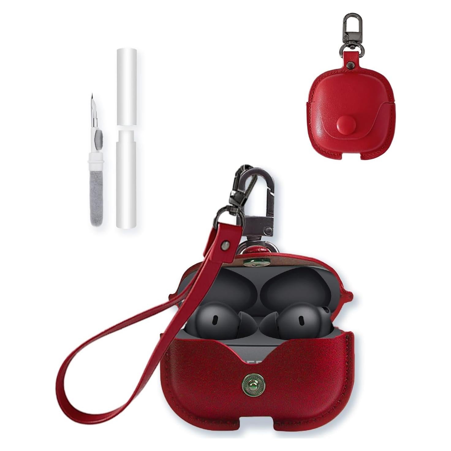 Funda de Cuero PU BOVUGAC para Oneplus Buds 4 - Rojo