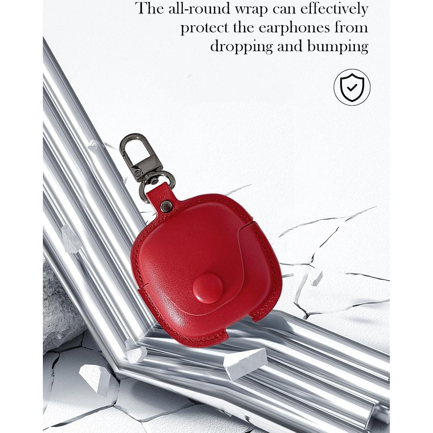 Funda de Cuero PU BOVUGAC para Oneplus Buds 4 - Rojo