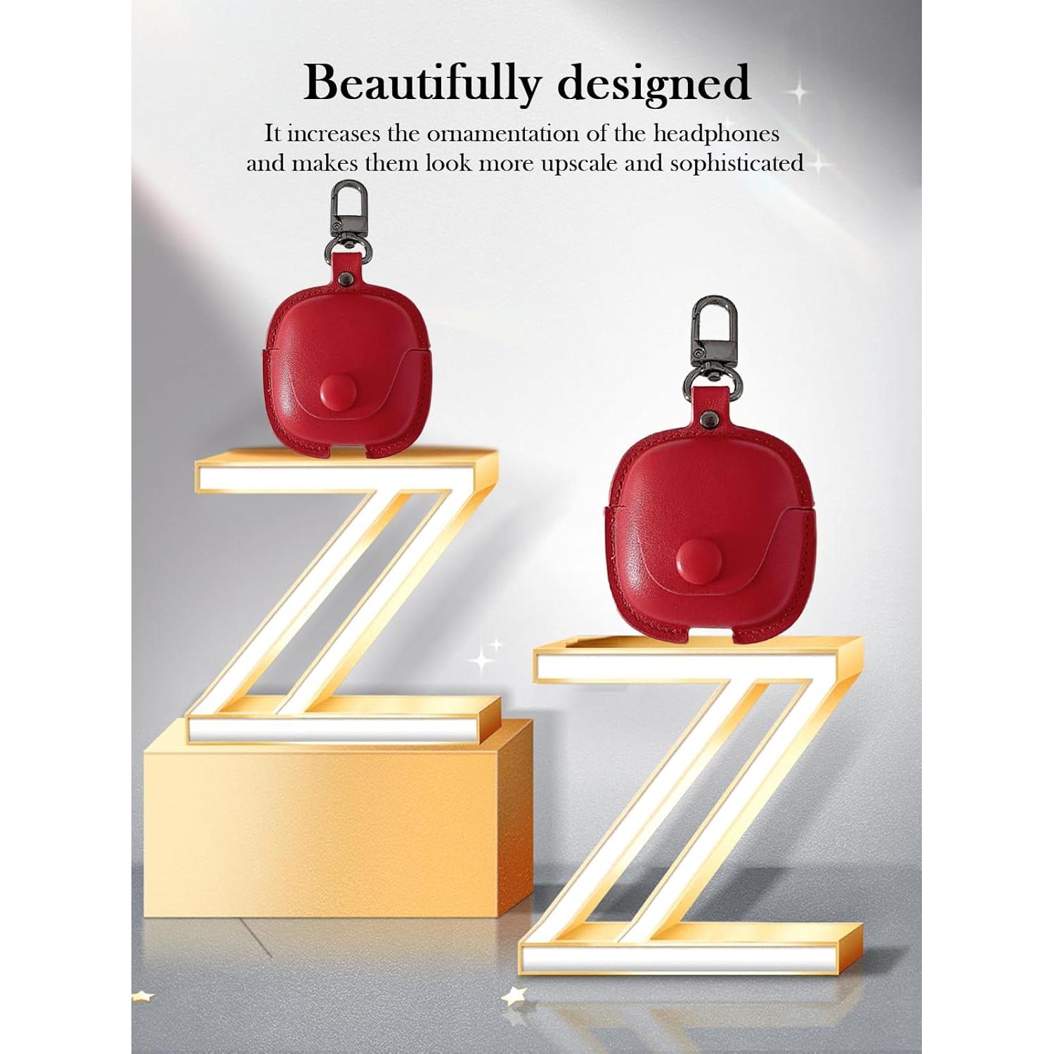 Funda de Cuero PU BOVUGAC para Oneplus Buds 4 - Rojo