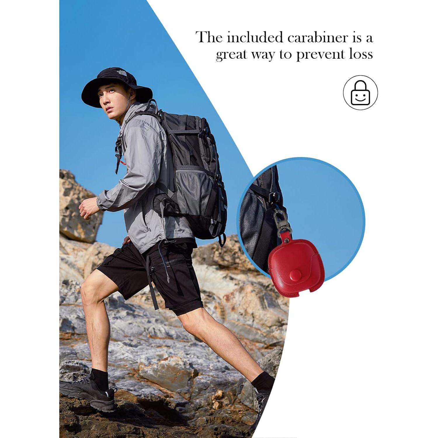 Funda de Cuero PU BOVUGAC para Oneplus Buds 4 - Rojo