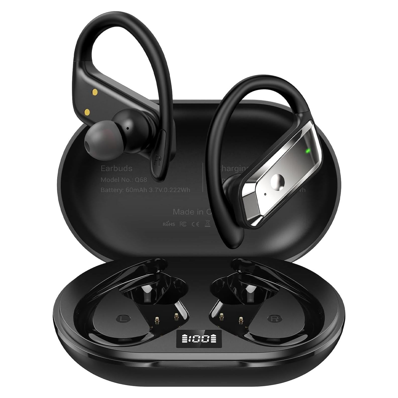 Auriculares Inalámbricos Hulaed Q68 Bluetooth 5.4 53H Negro