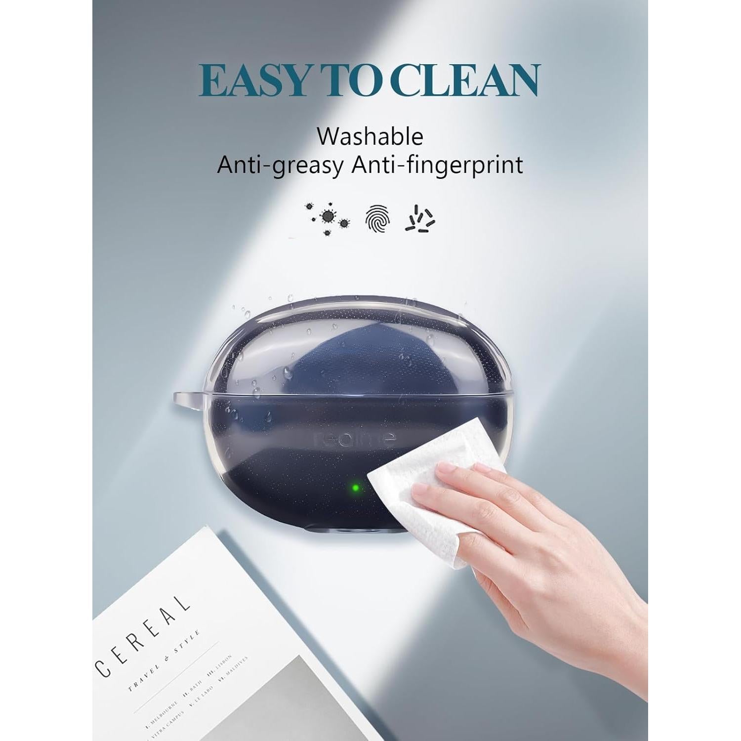 Funda TPU Clara para Realme Air 6 Pro - Protección y Kit de Limpieza