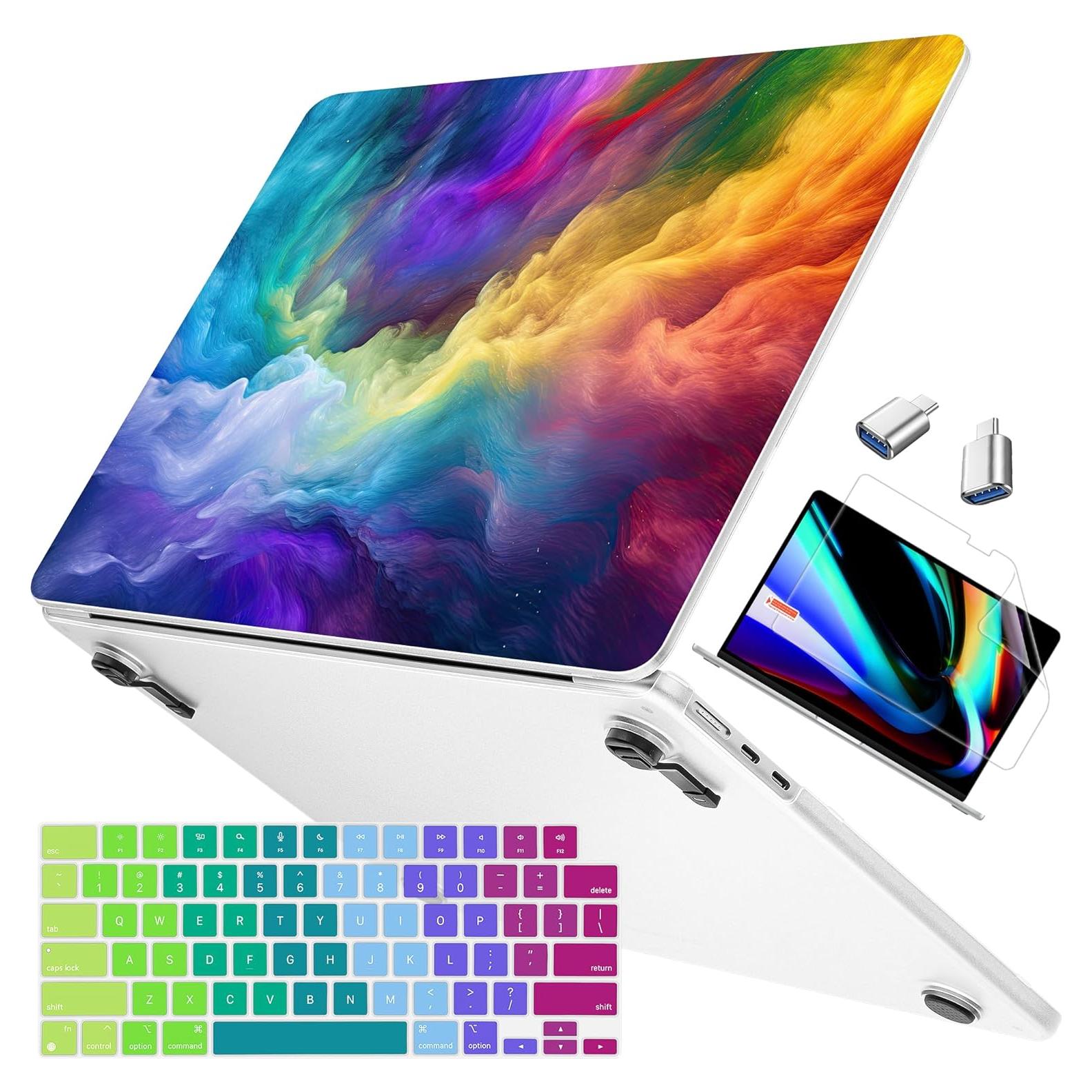 Funda Ultra Fina Mektron para MacBook Air 13.6" Arcoíris