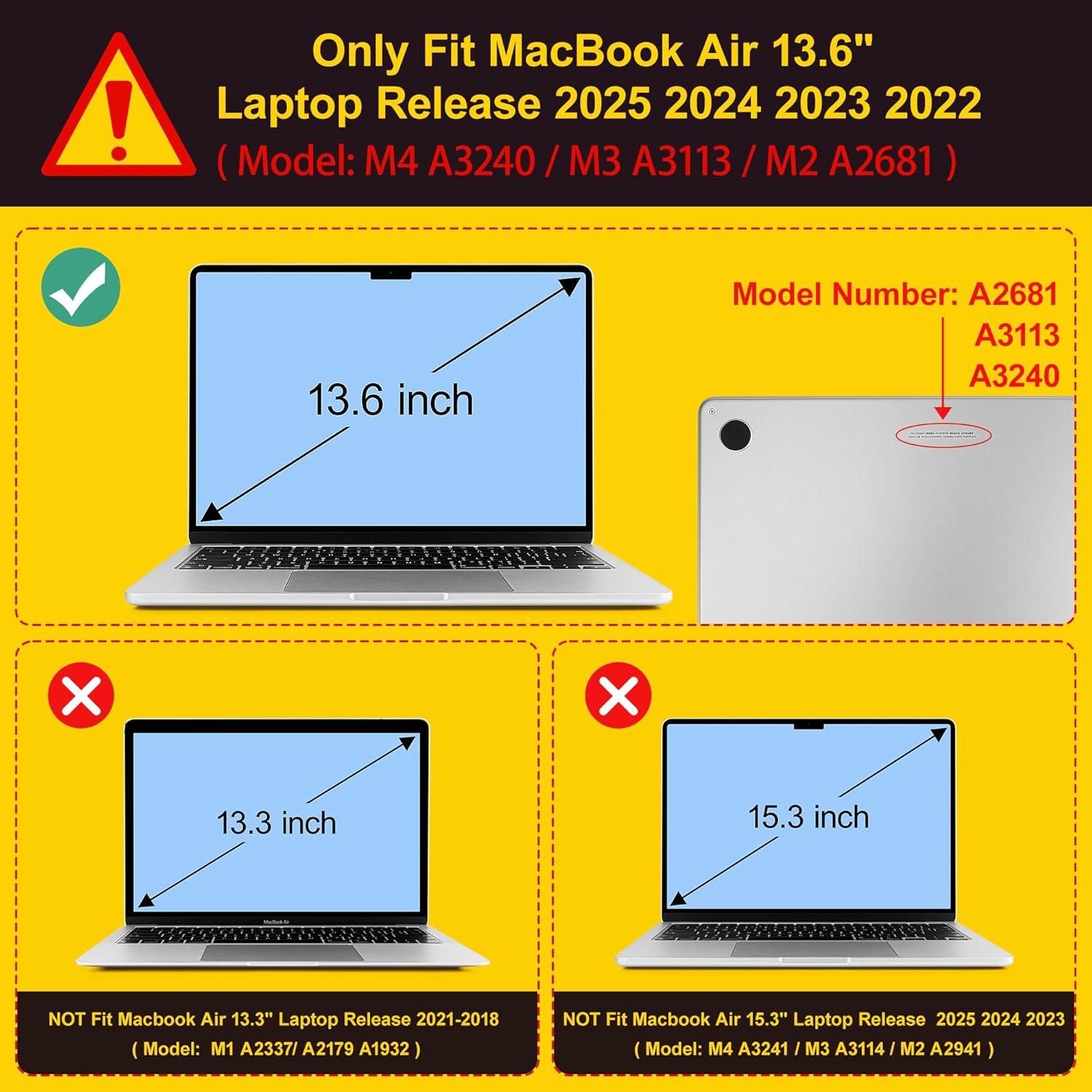 Funda Ultra Fina Mektron para MacBook Air 13.6" Arcoíris