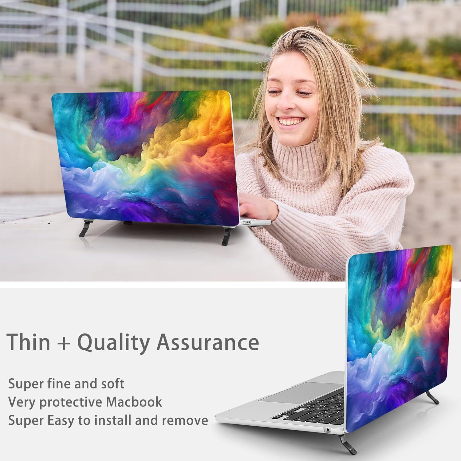 Funda Ultra Fina Mektron para MacBook Air 13.6" Arcoíris