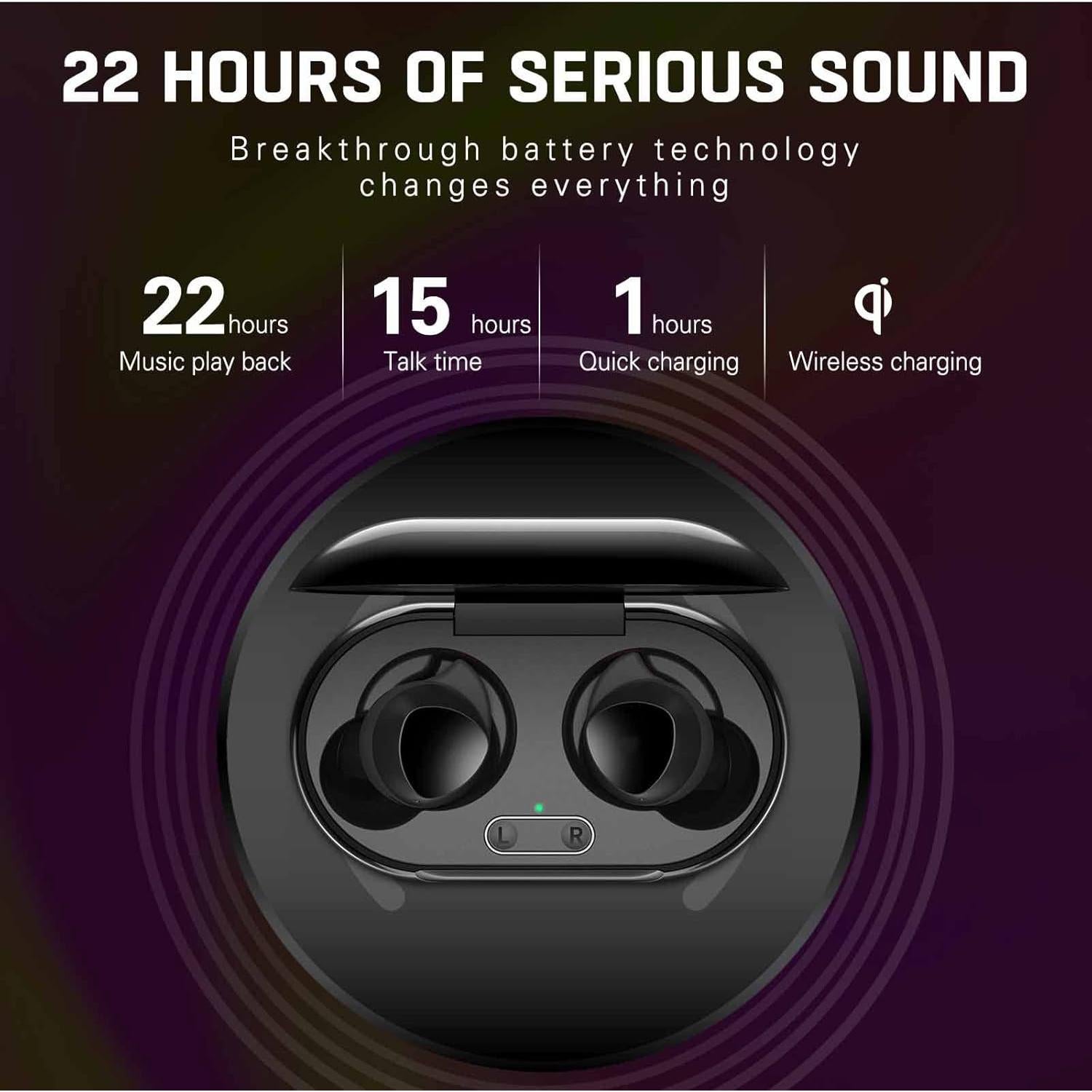 Auriculares Inalámbricos UrbanX Street Buds Plus R175 - Negro