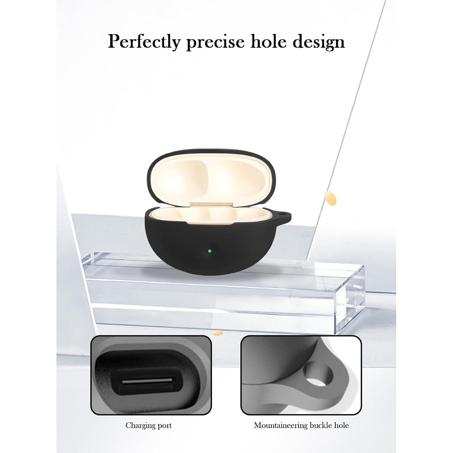 Funda Protectora BOVUGAC para Auriculares QCY Crossky C50 - Negro