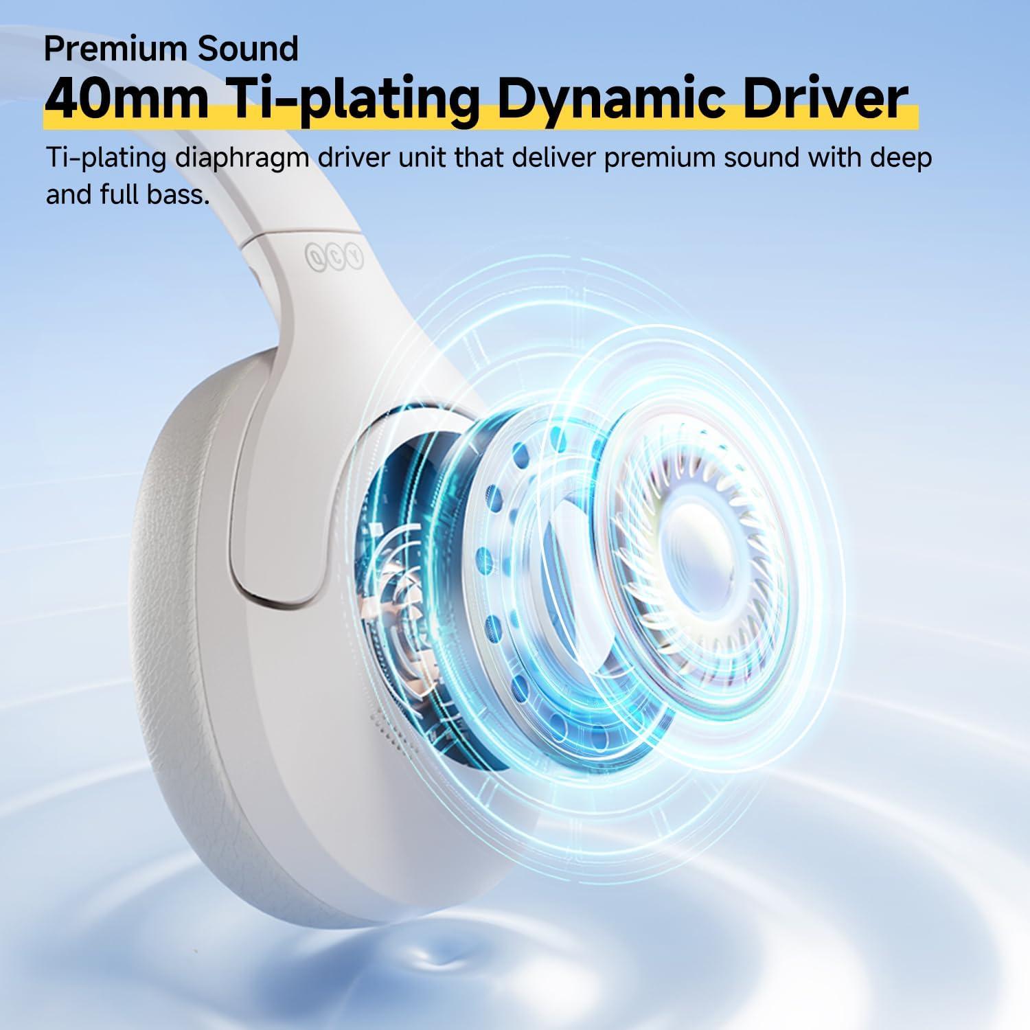 Auriculares Inalámbricos QCY H3 LITE Bluetooth 5.3 ANC 60H Blanco