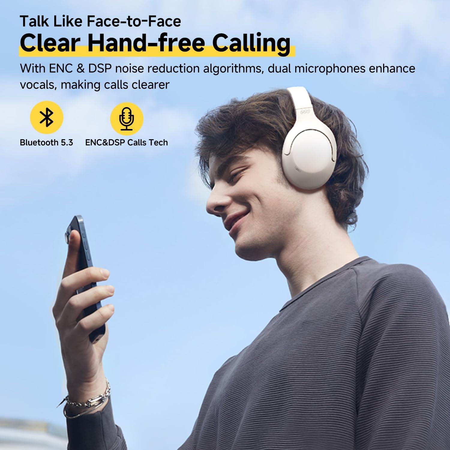 Auriculares Inalámbricos QCY H3 LITE Bluetooth 5.3 ANC 60H Blanco