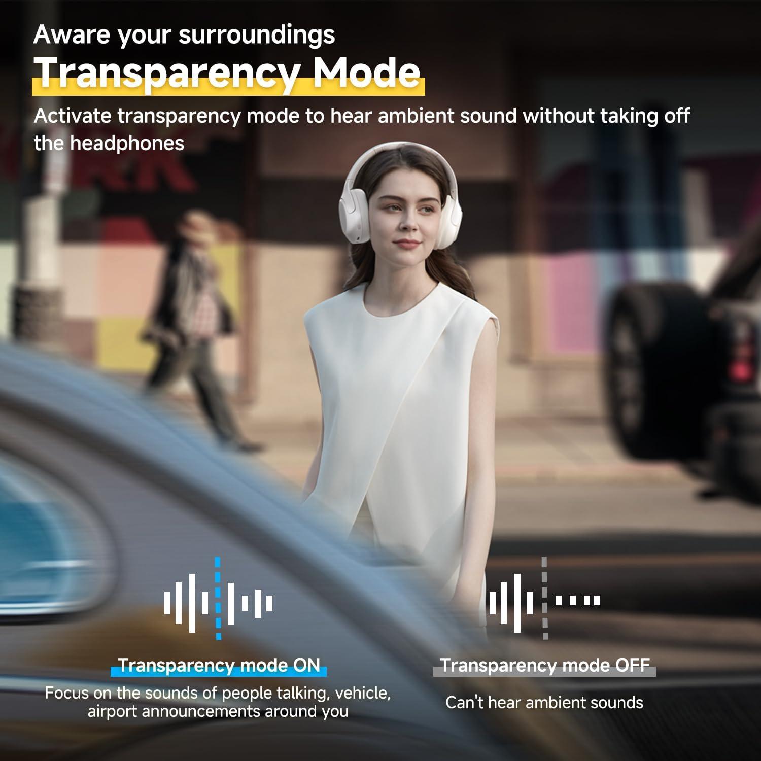 Auriculares Inalámbricos QCY H3 LITE Bluetooth 5.3 ANC 60H Blanco