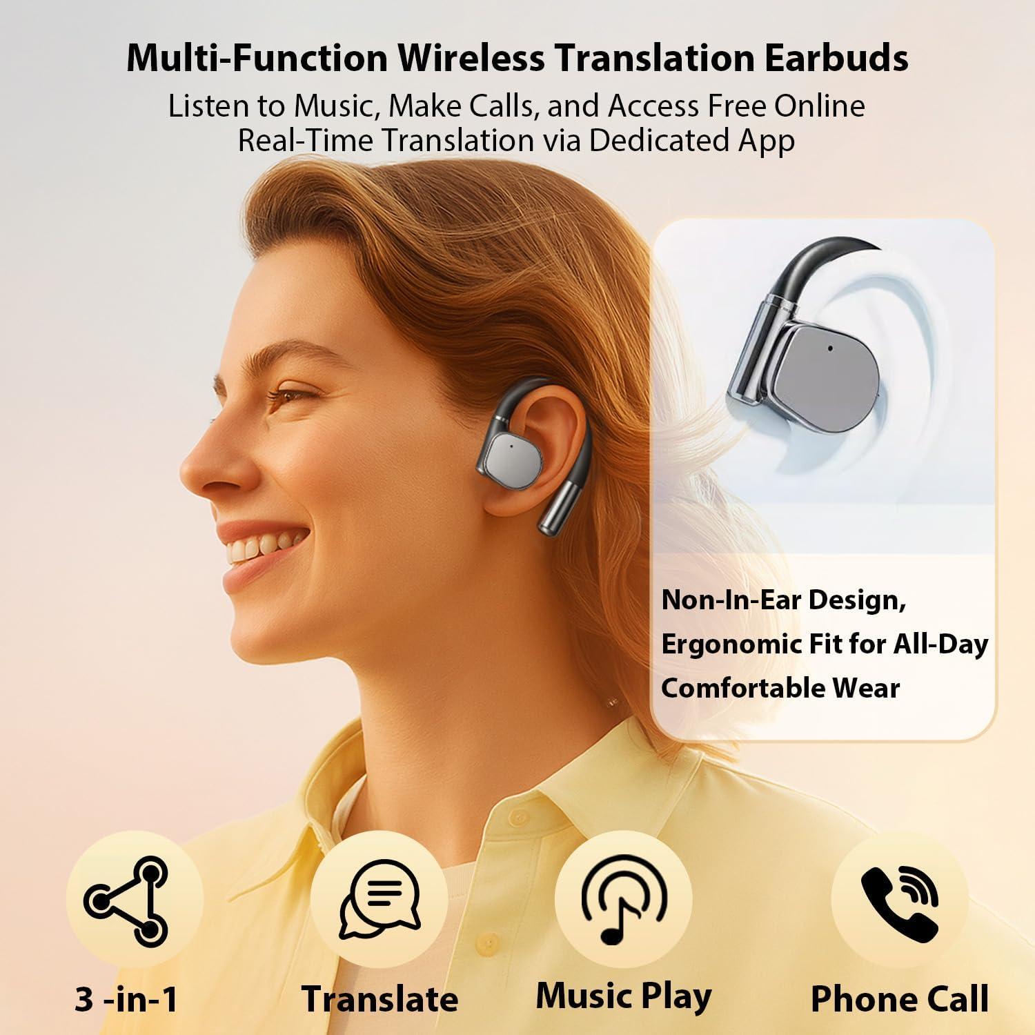 Auriculares Inalámbricos Bluetooth Mtmult con Traducción en Tiempo Real