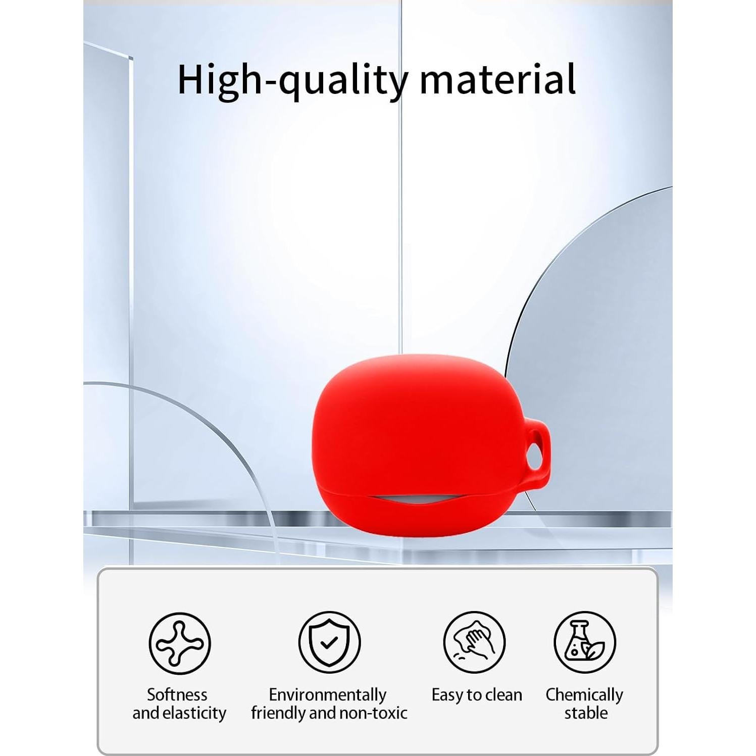 Estuche de Silicona Rojo para Auriculares QCY MeloBuds N50